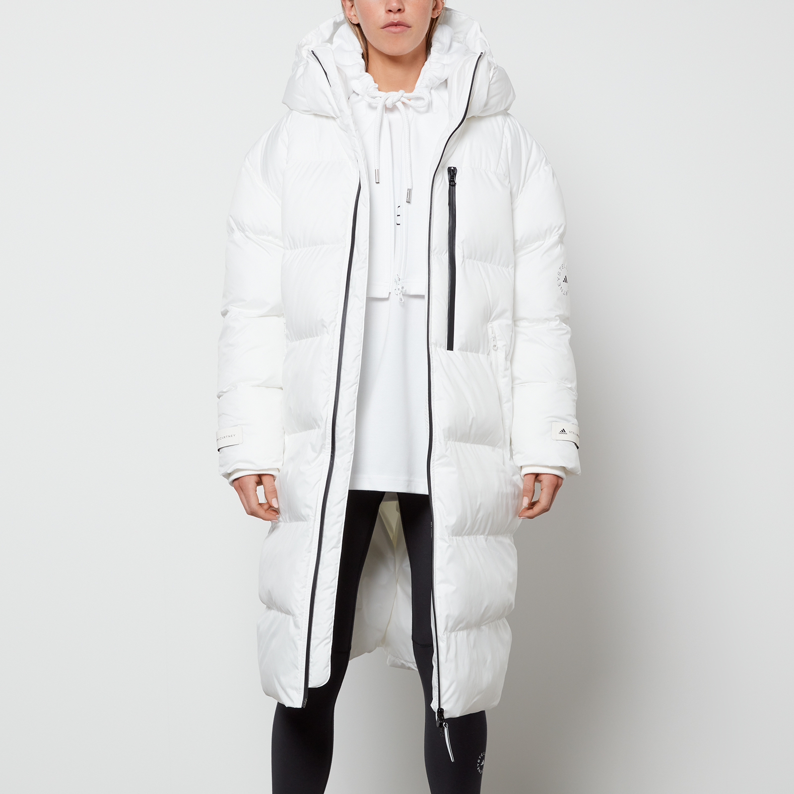 Adidas stella mccartney long padded jacket best sale