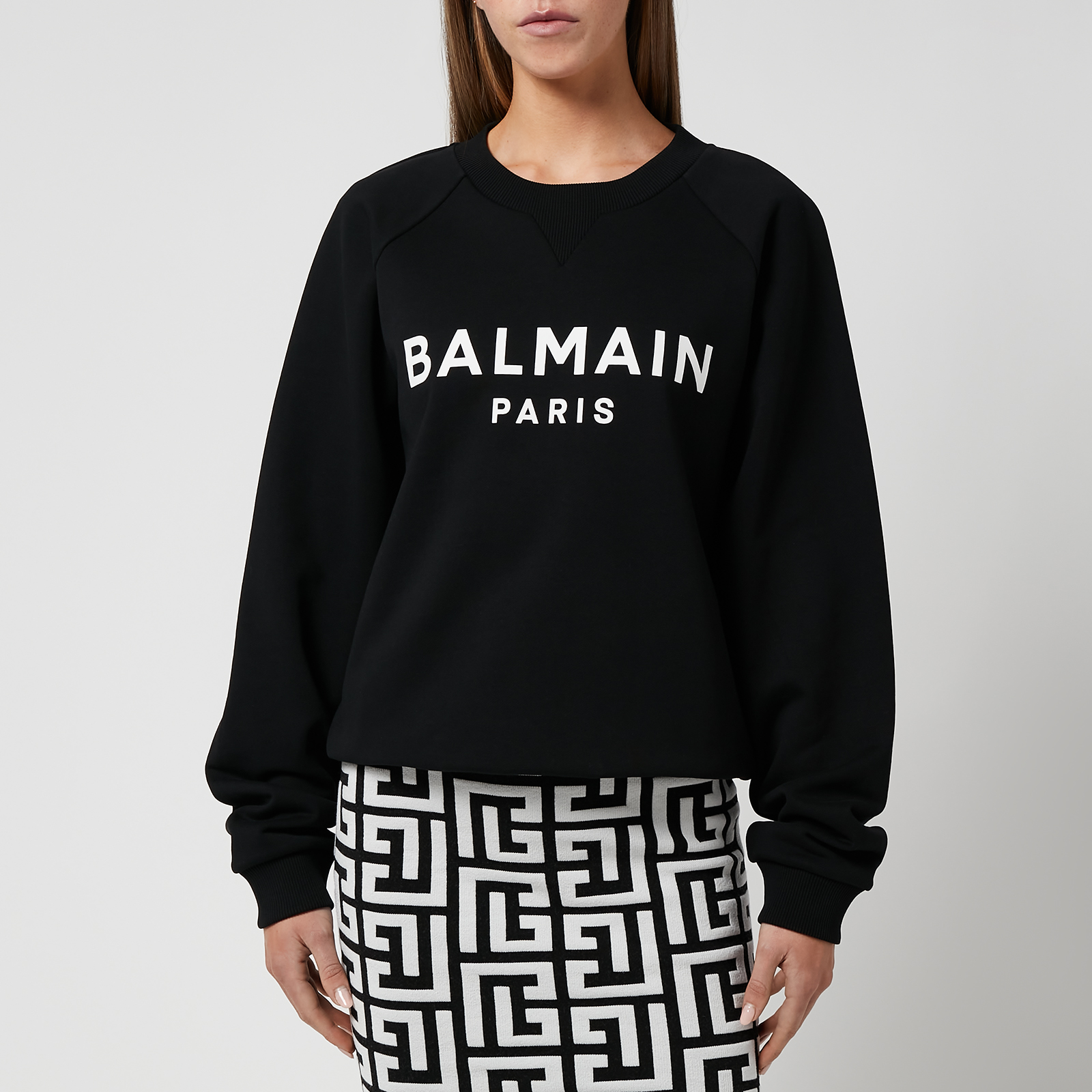 BALMAIN 売れ筋商品|||バルマン パーカー・スウェットシャツ アウター レディース Sweatshirts Black BALMAIN バルマン 18SS エンブレムサイドジップパーカー ロゴ