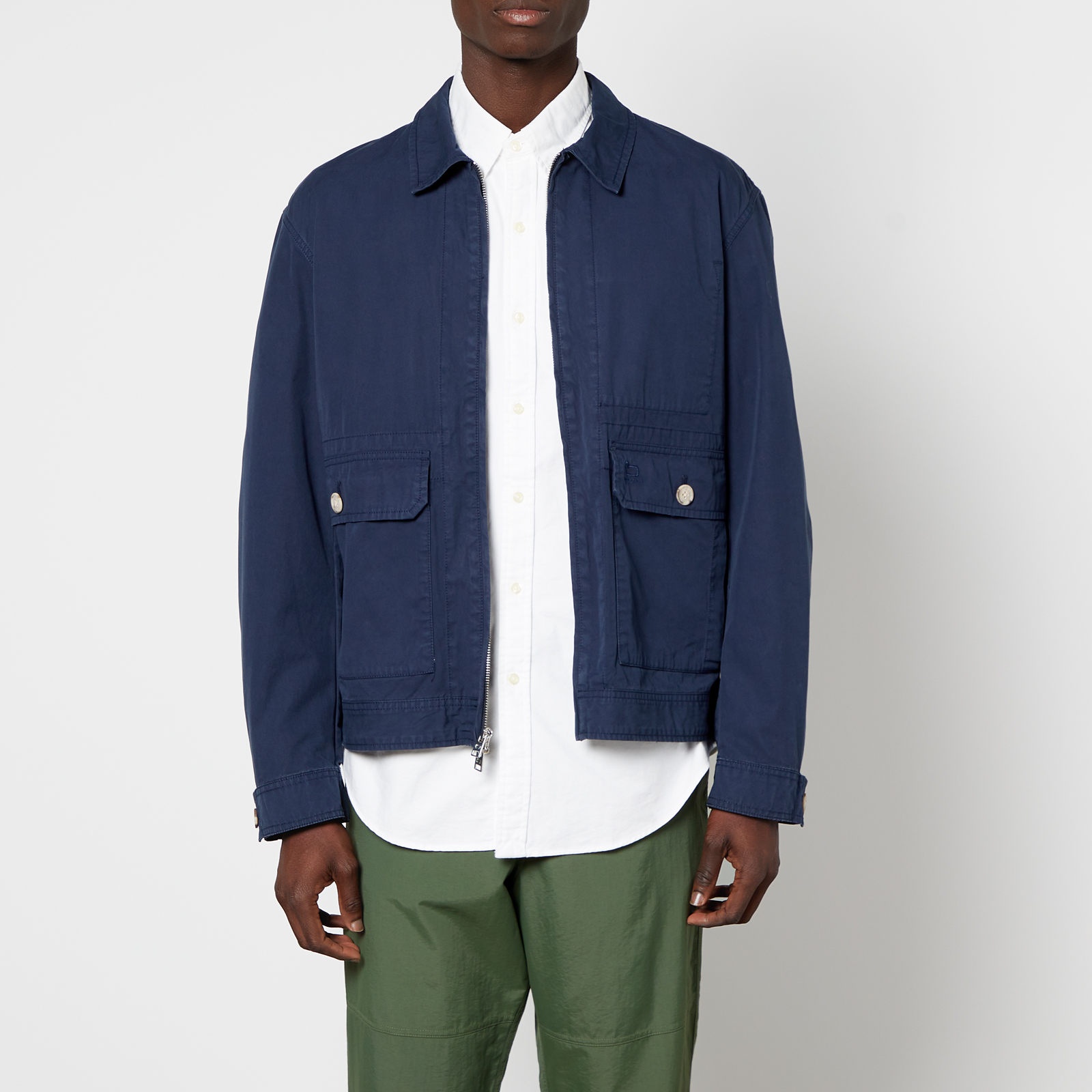 Woolrich Men's Military Cotton Bomber Jacket - Melton Blue | Coggles