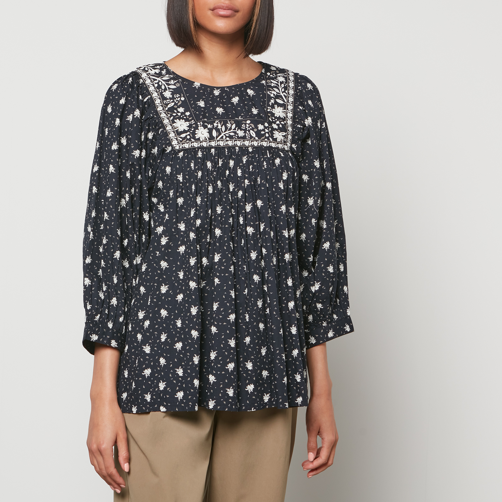 Skall Studio Women's Delphine Blouse Provence - Provence Print/Navy - EU  34/UK 6 | Coggles