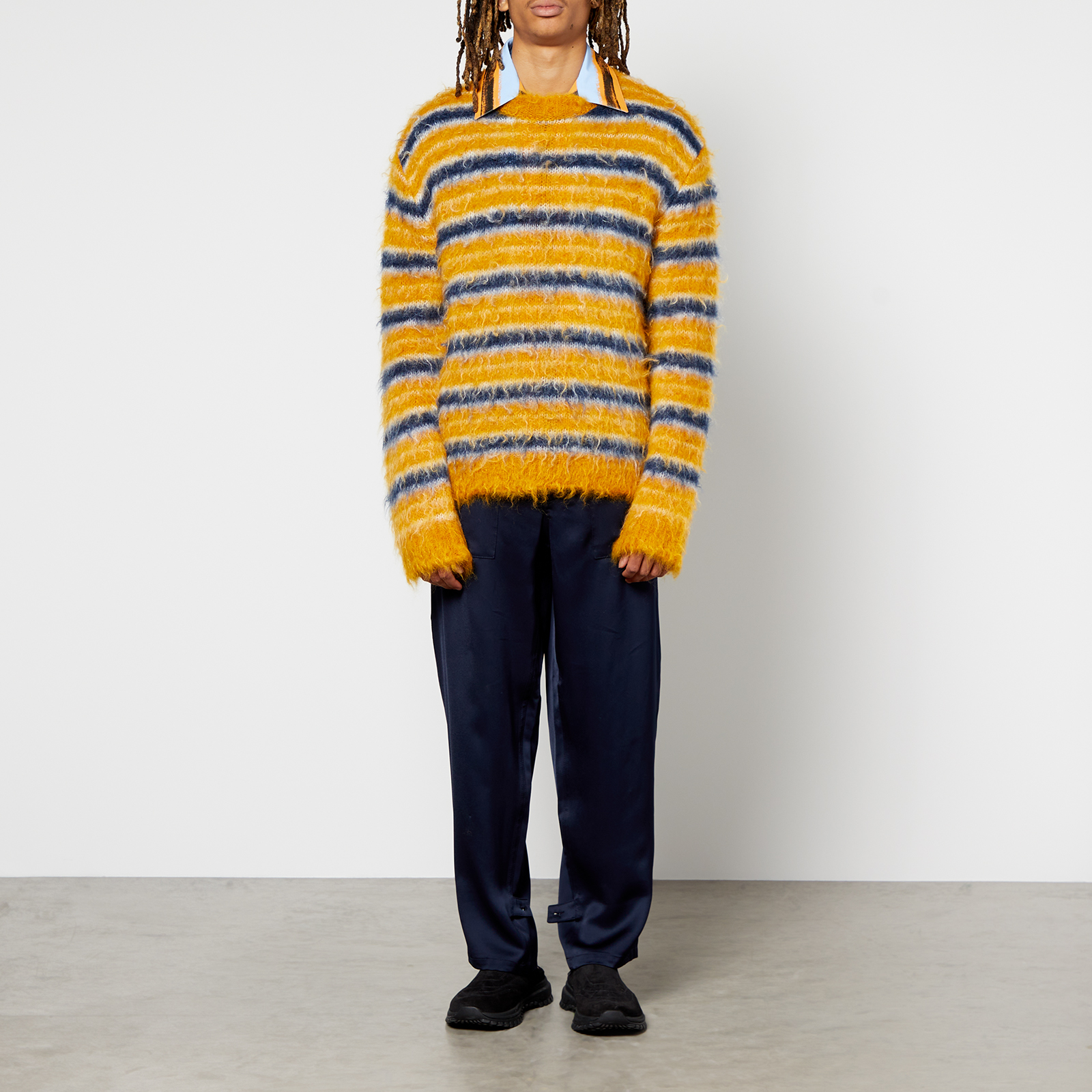 Marni Men's Striped Mohair Jumper - Sunflower - IT 46/S Marni Men's Striped Mohair Jumper - Sunflower - IT 46/S