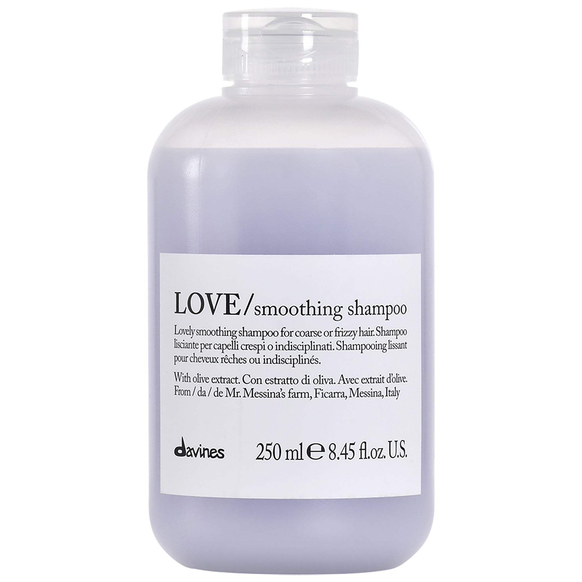 Shampoing Davines LOVE 250 Ml - Nettoie En Douceur Et Lisse Les Cheveux Indisciplinés, Neuf