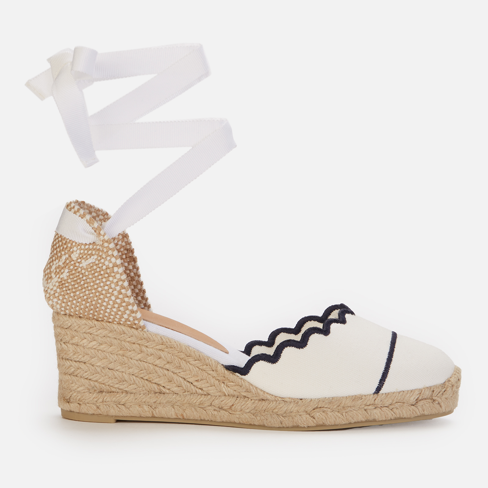Castañer Women's Hummingbird Cini 6 Wedged Espadrilles - Blanco - UK 3 |  Coggles