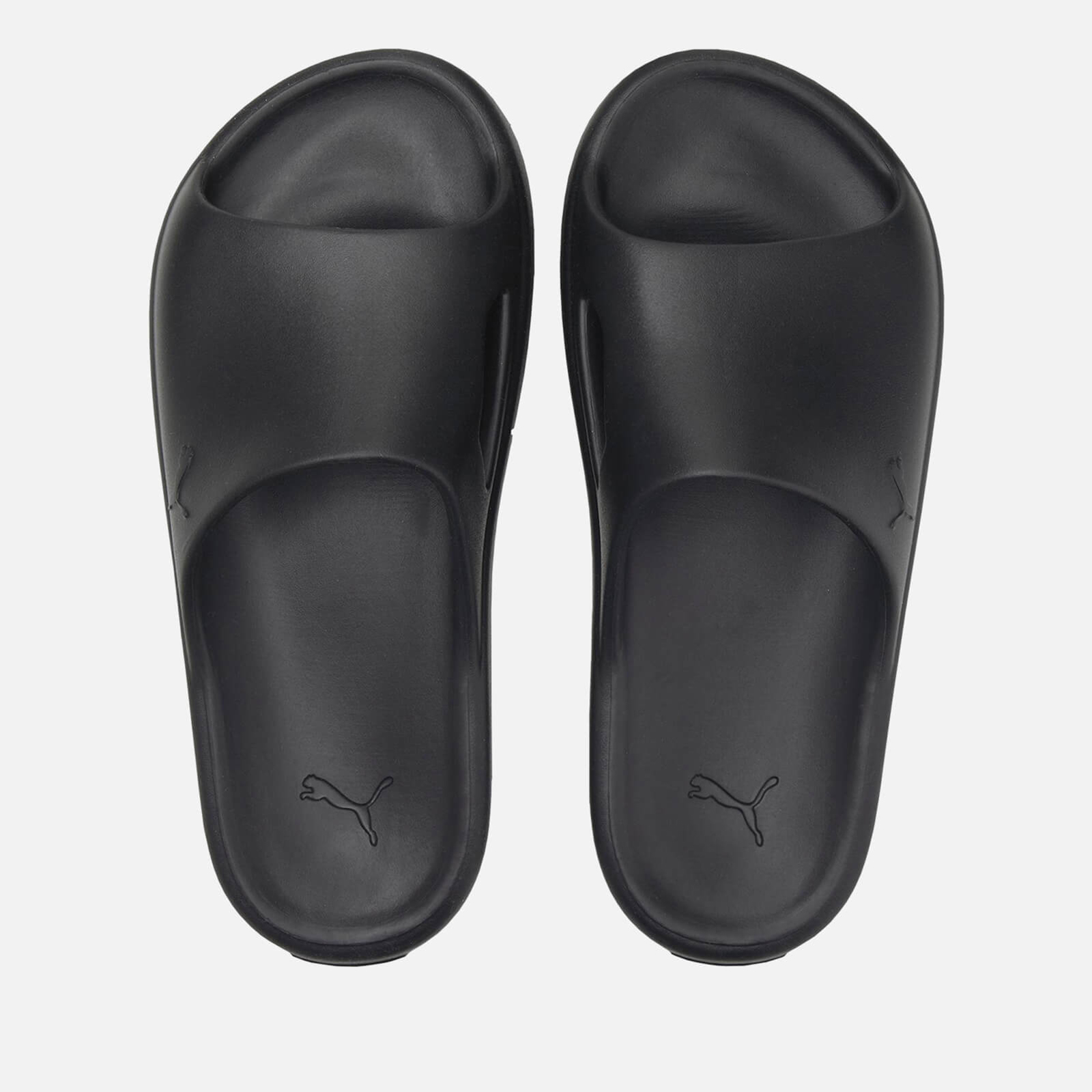 Black discount puma slides