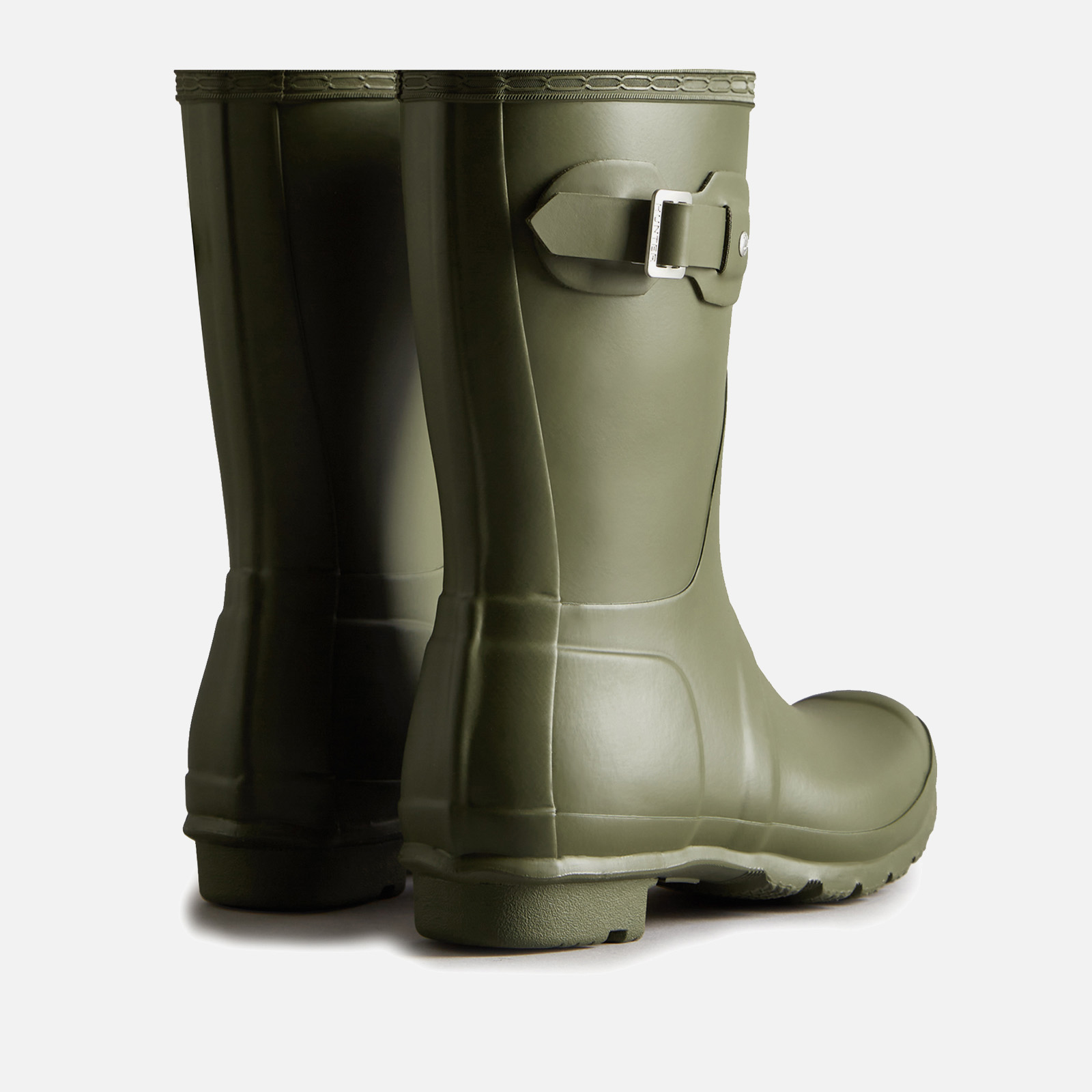 Olive green hunter boots on sale short