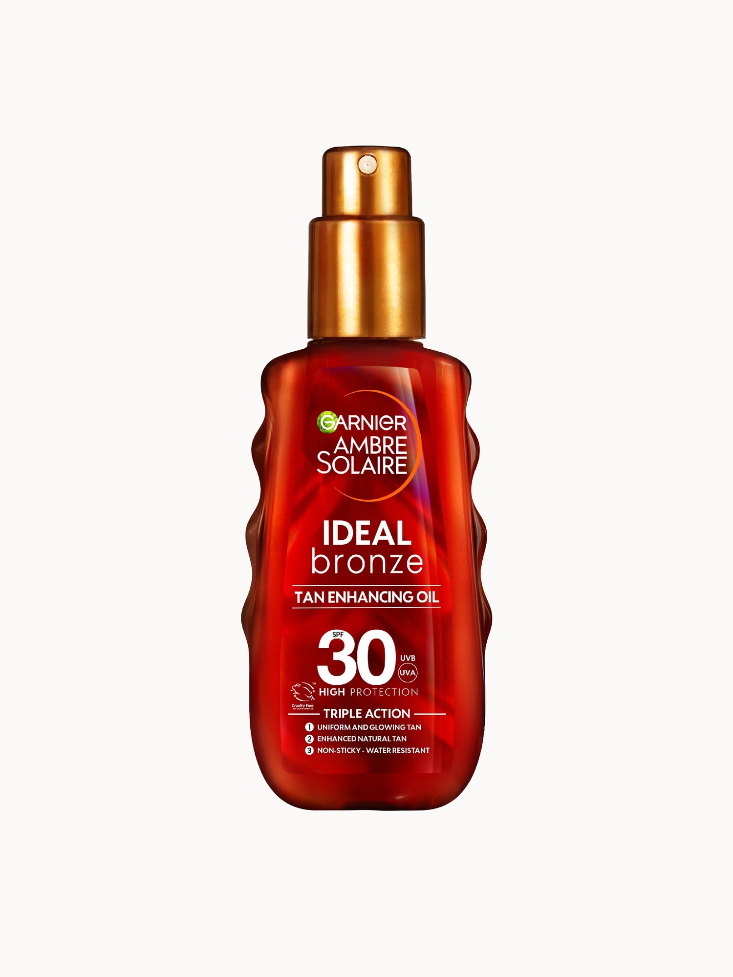 Garnier: Garnier Ambre Solaire Ideal Bronze Protective Oil SPF30 Sun Cream Spray 150ml