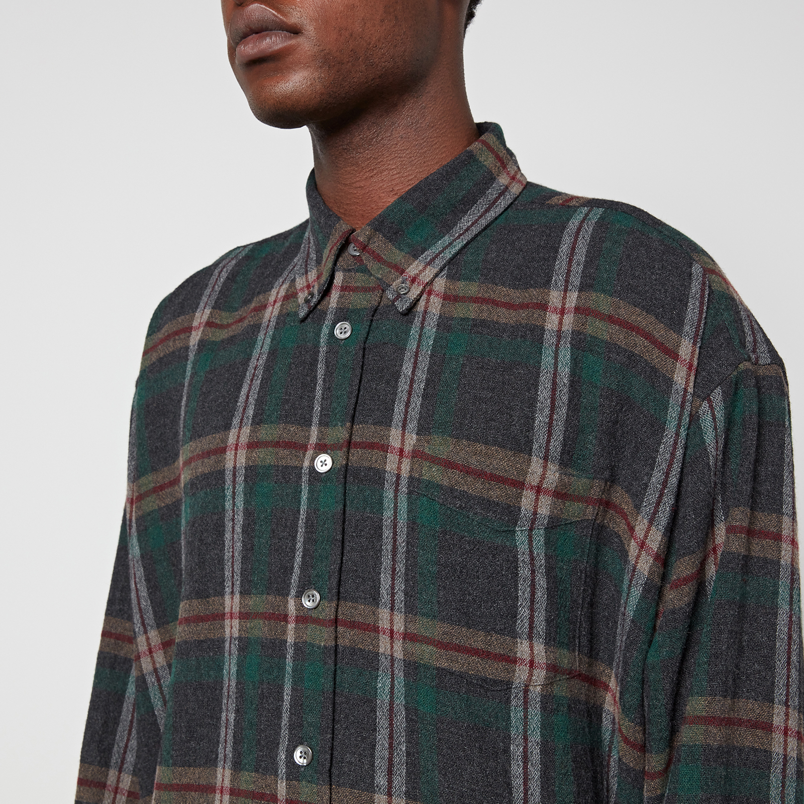 Our Legacy Borrowed Bd Check Brushed Shirt - 46/S | Coggles
