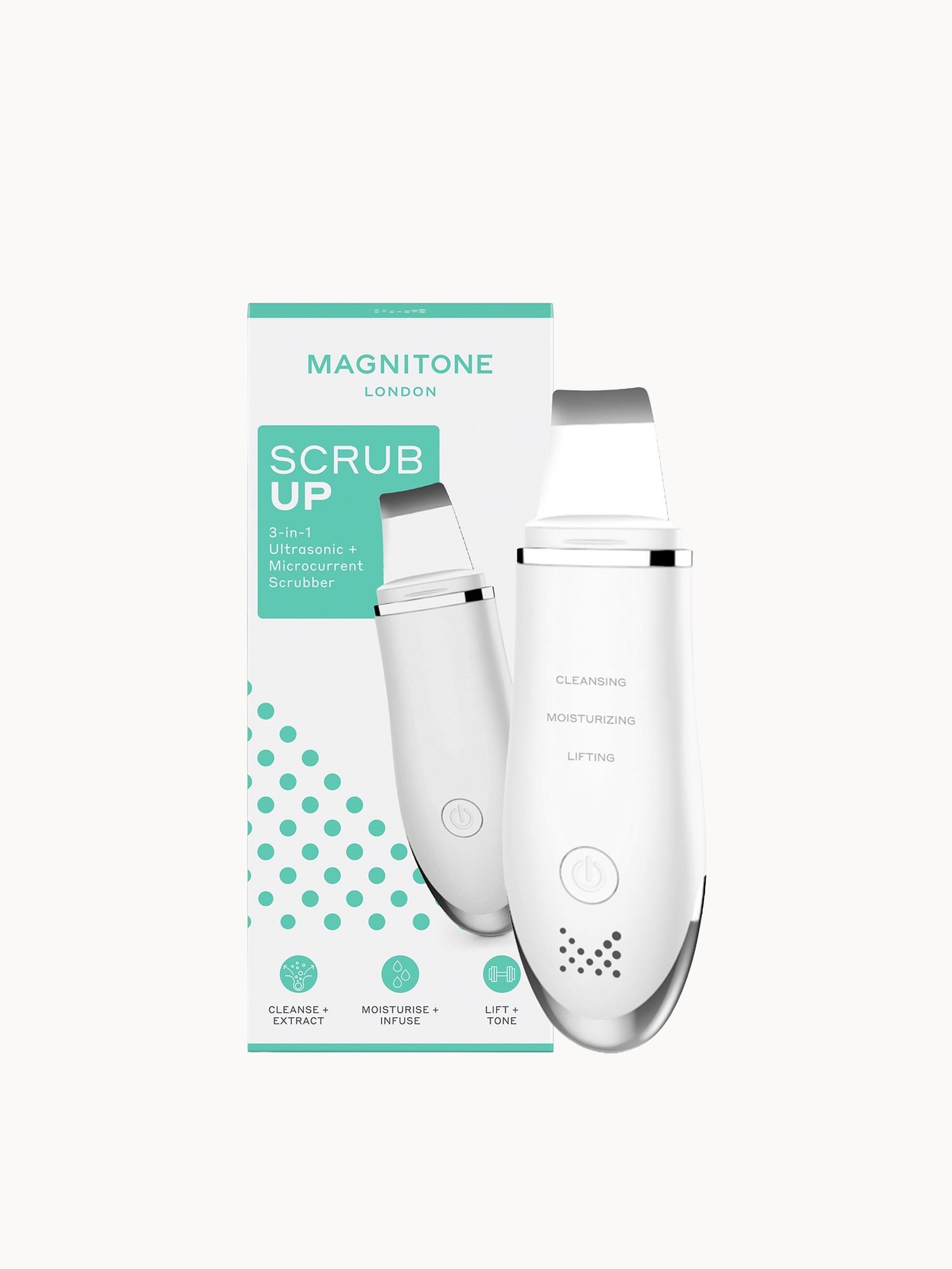 MAGNITONE ScrubUp 3-in-1 Ultrasonic Pore Scrubber and Infuser