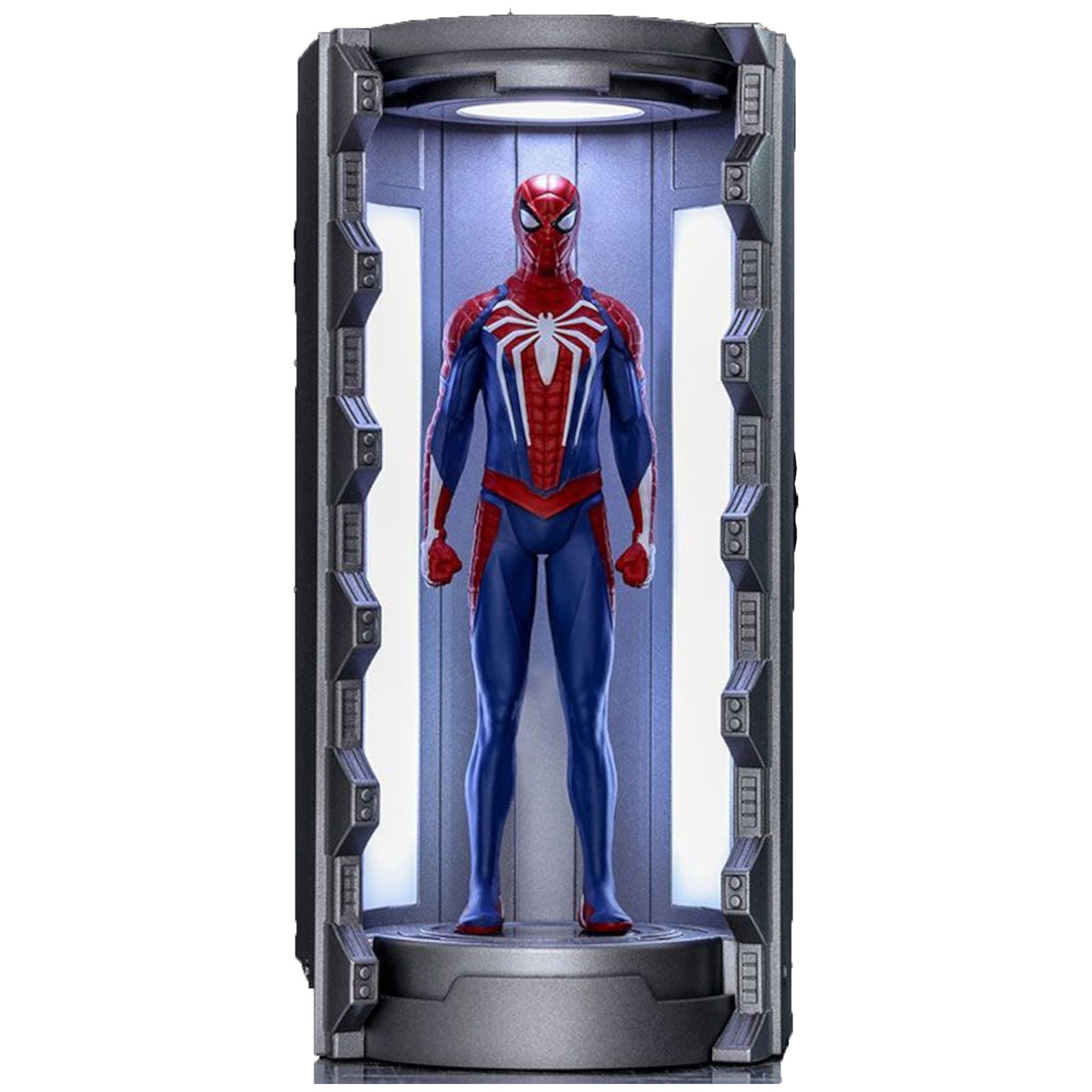 Figure Compact Hot Toys Marvel's Spider-Man Advanced Suit with Spider-Man Armory Video ...
