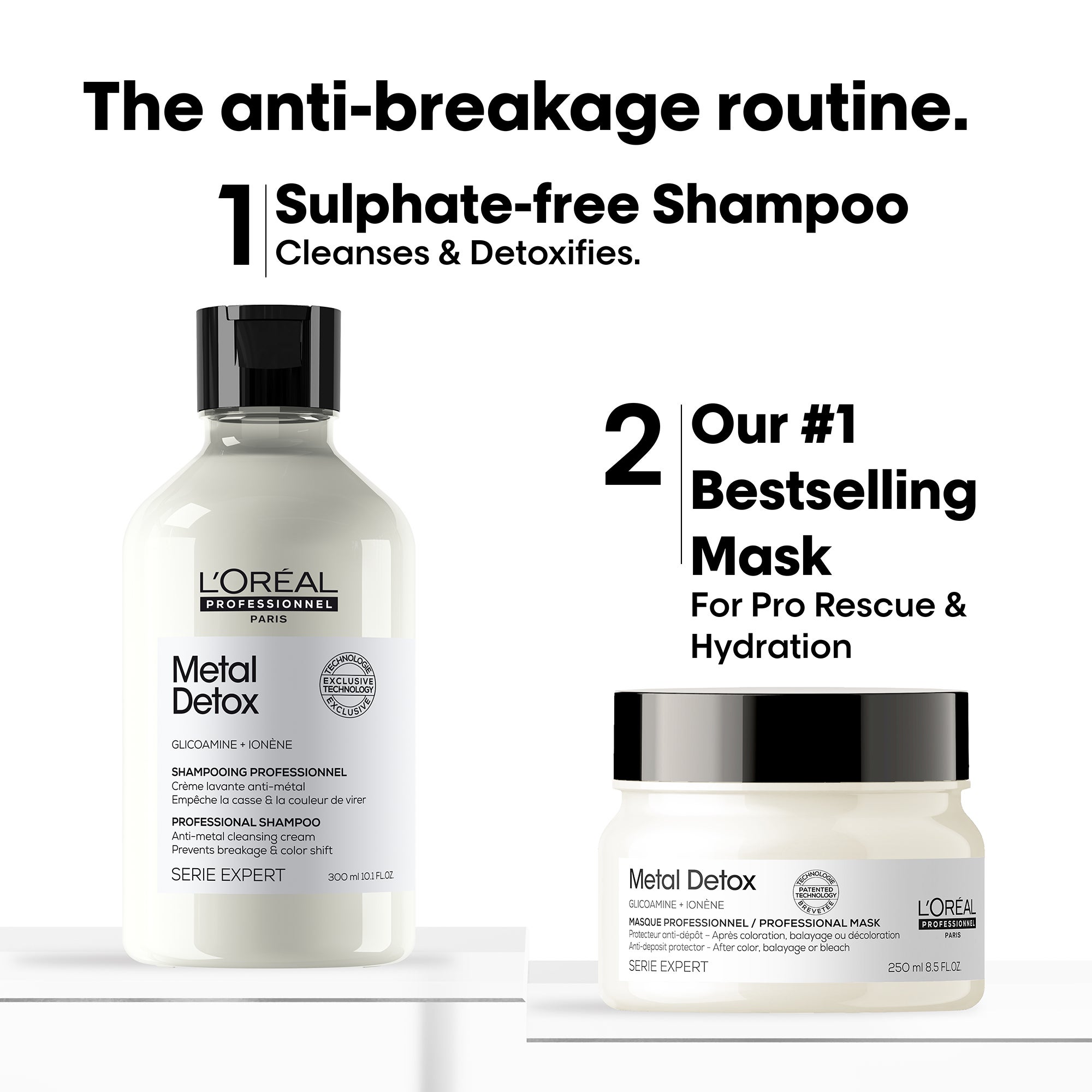 L'OREAL l DX シャンプー &マスク セット L'Oréal Professionnel Metal Detox Shampoo and Masque Bundle