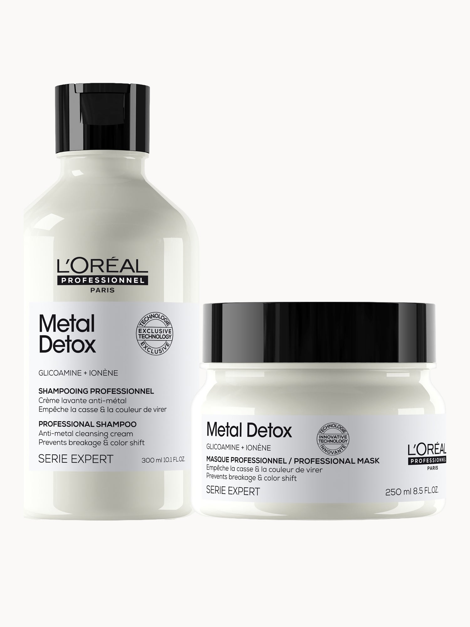 L'Oréal Professionnel Metal Detox Shampoo 300ml & Hair Mask 250ml For Breakage & Colour Protection Against Hard Water