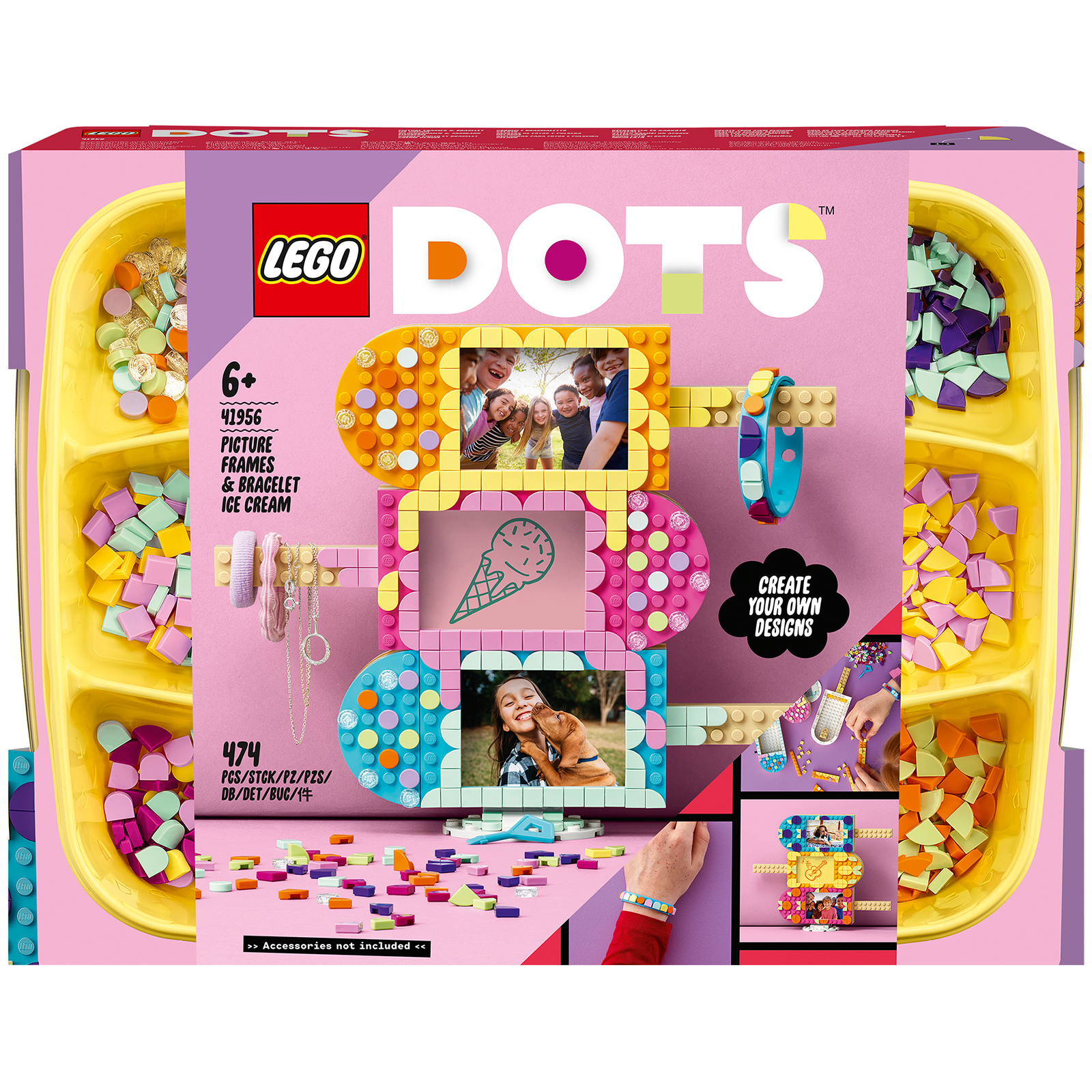 LEGO DOTS: Ice Cream Picture Frames & Bracelet Set (41956)