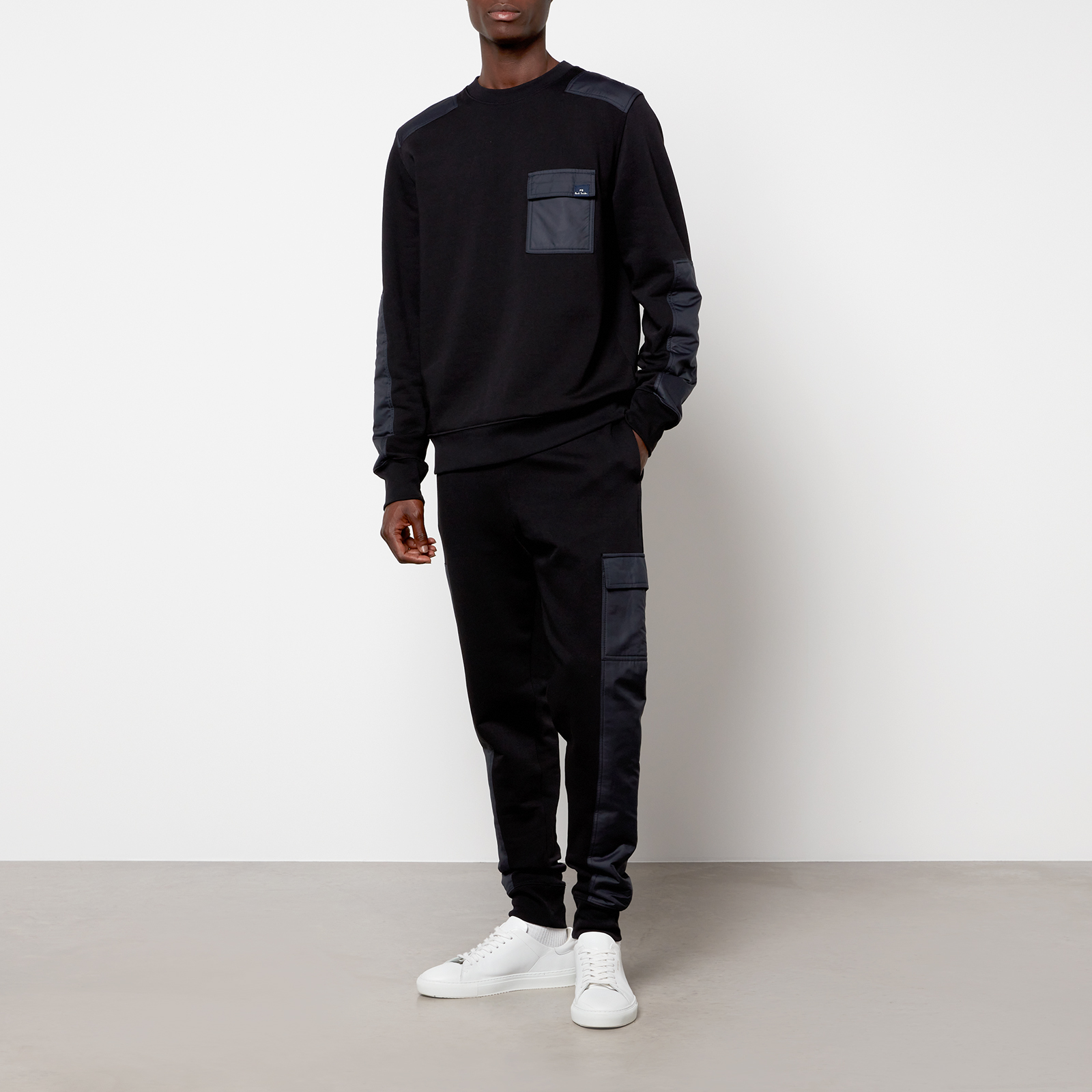 PS Paul Smith Men's Mixed Media Sweatshirt - Black - S | Coggles