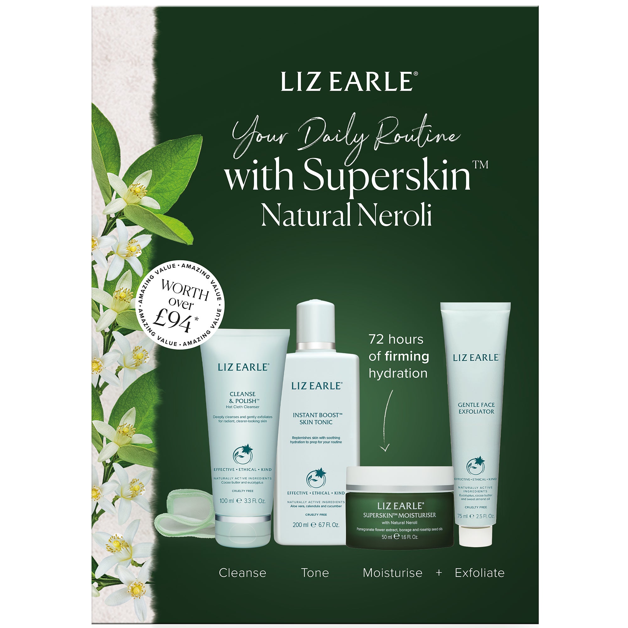 Pixel Perry Liz Routine Liz Earle Your Daily Routine with Superskin Kit - Fragranced ...