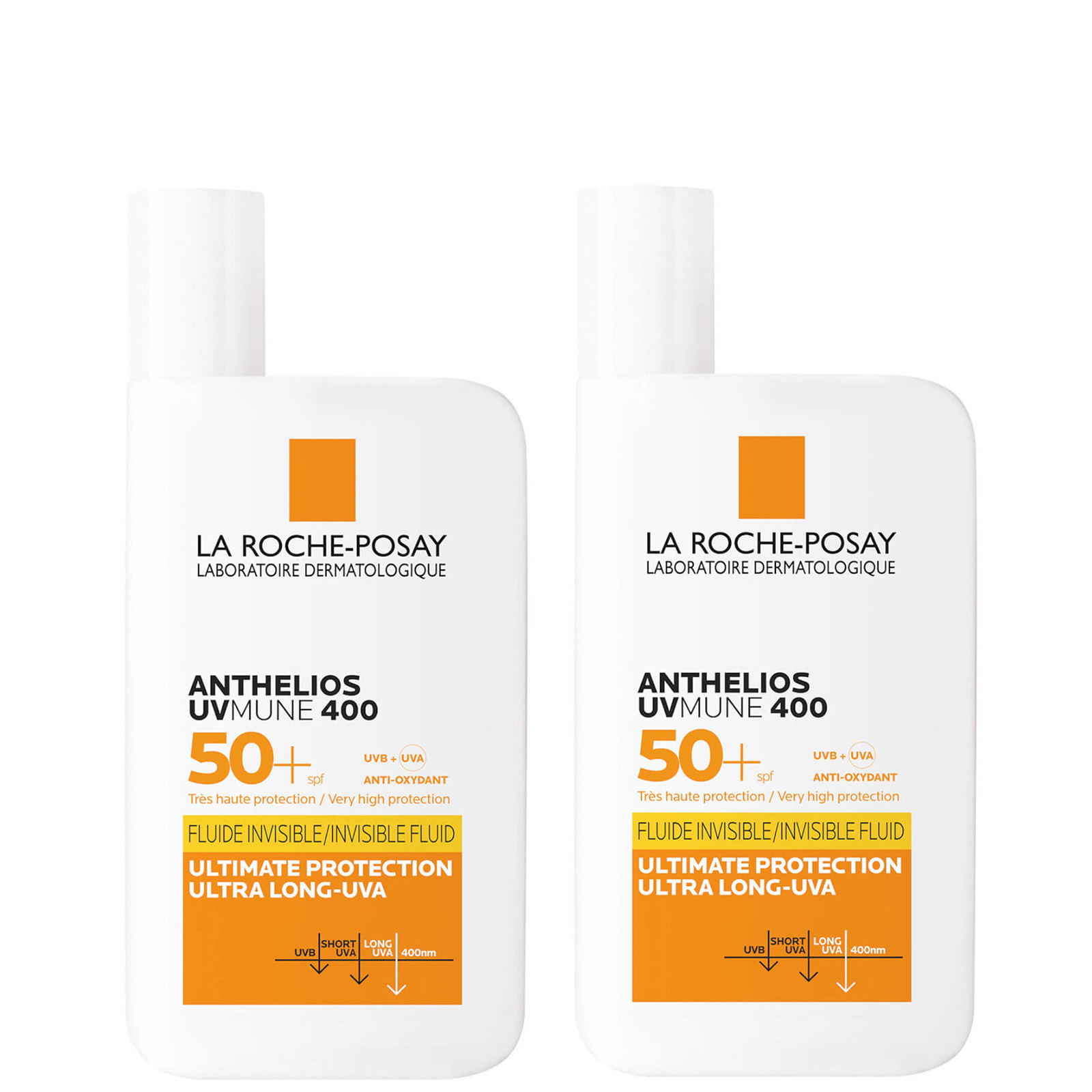 cult Anthelios UVMune 400 Invisible Fluid Non-Perfumed Suncream SPF50+ Duo