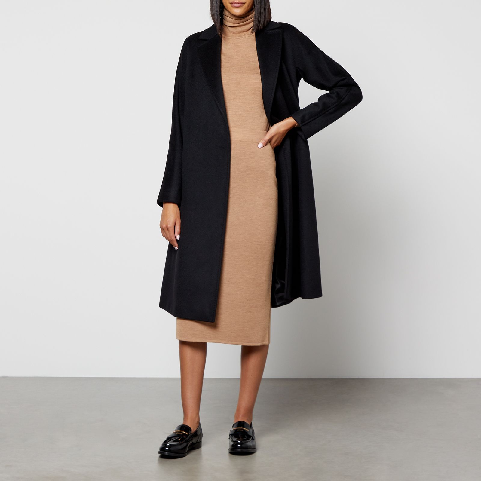 Max Mara Studio Fleur Wool Midi Skirt - XS | Coggles