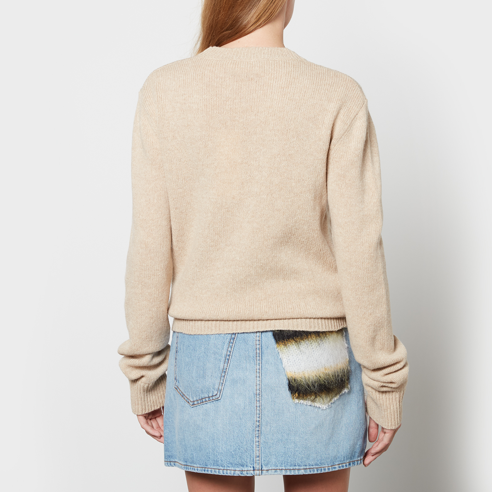 Marni Women's Fuzzy Logo Roundneck Sweater - Moccasin - IT