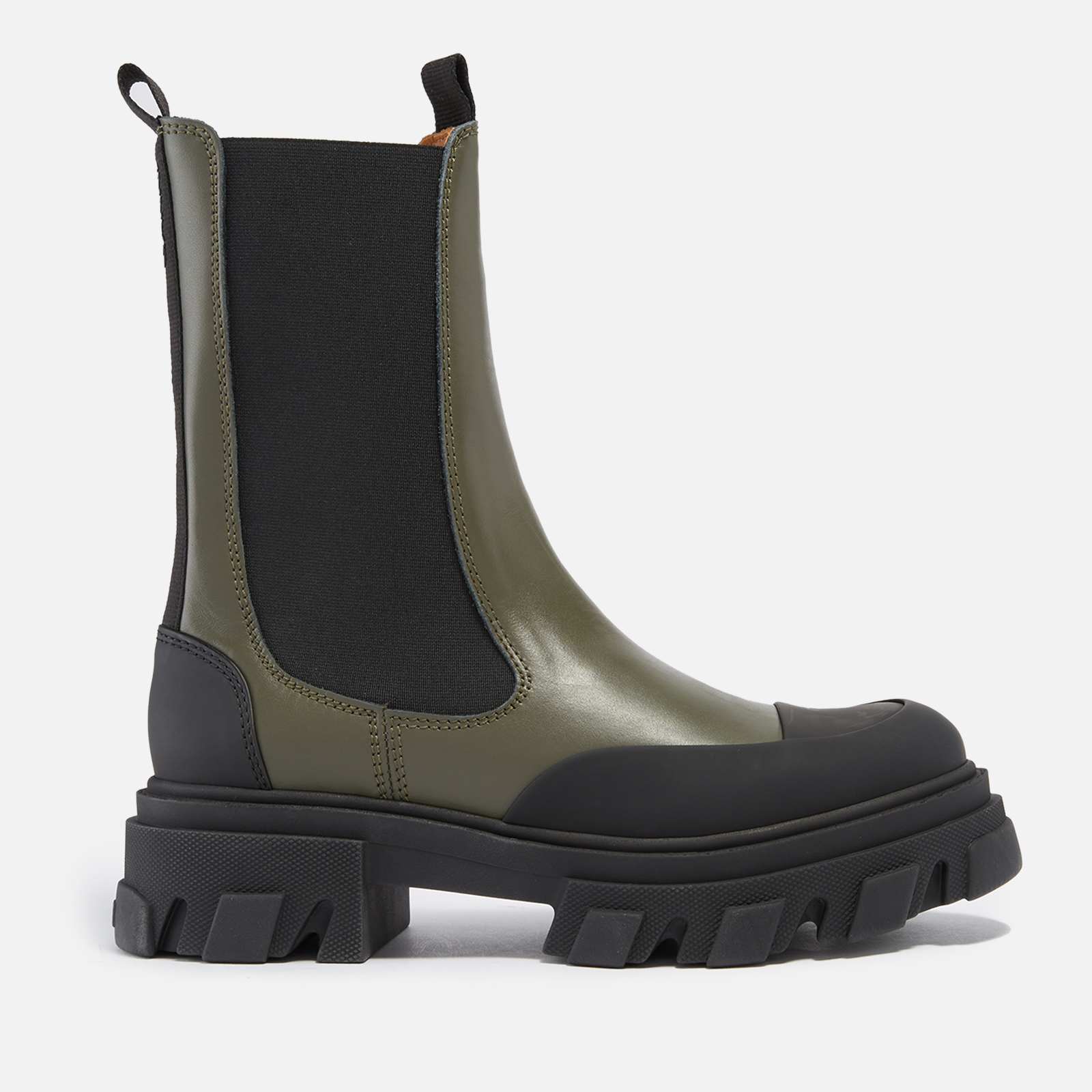 Ganni Mid Leather Chelsea Boots | Coggles