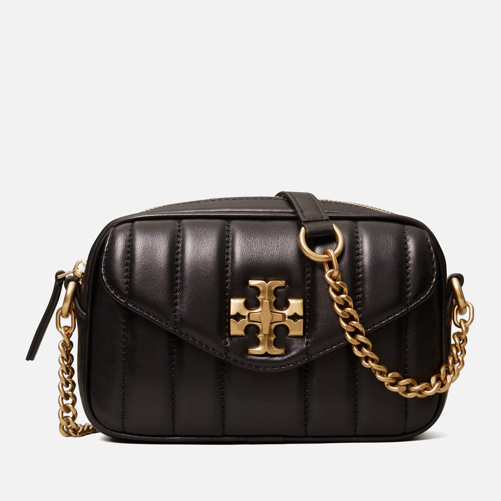 Tory Burch Women's Kira Heirloom Mini Camera Bag - Black/Rolled Gold ...