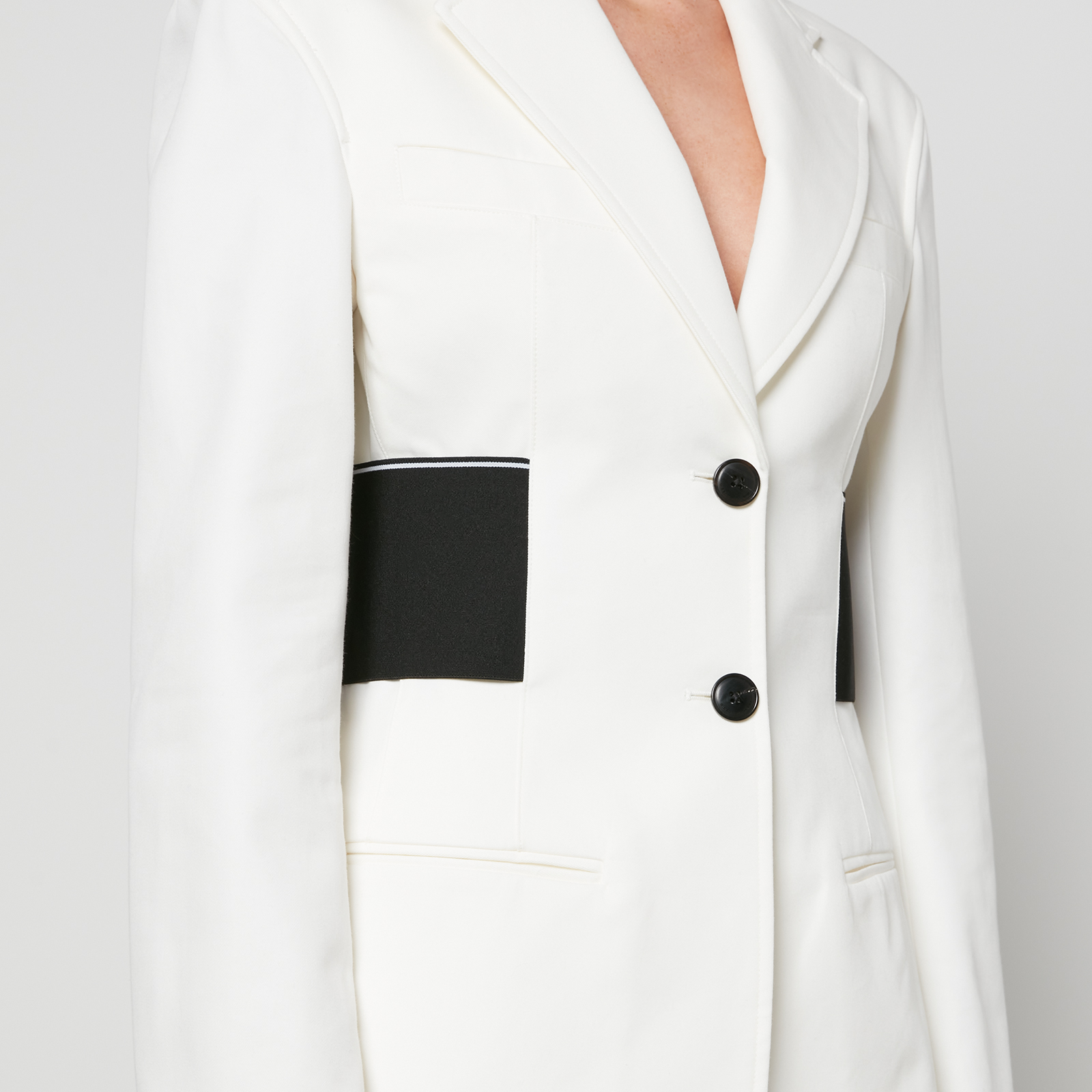 Alexander Wang Women's Logo Elastic Blazer - White - US 2/UK