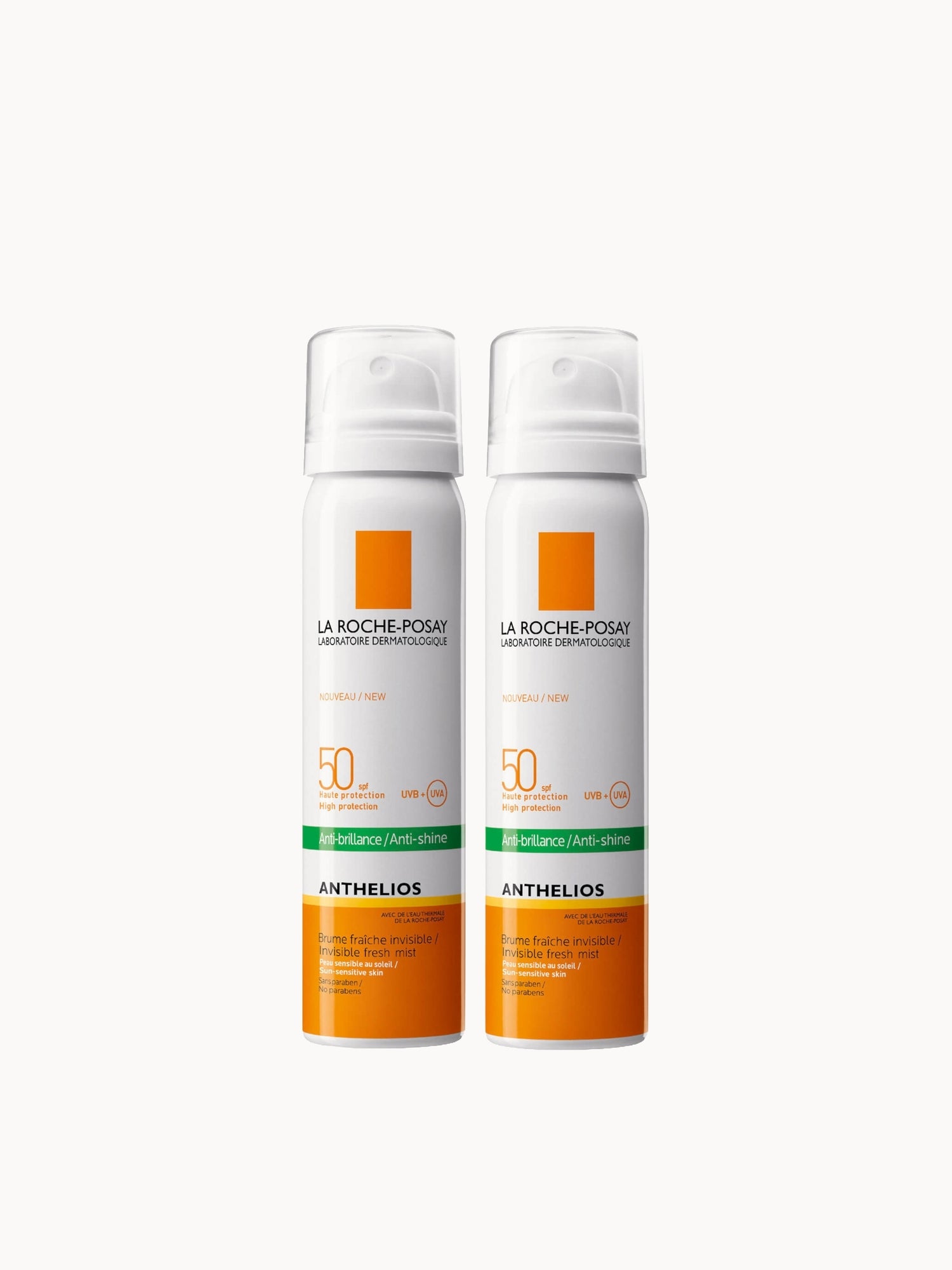 La Roche-Posay Anthelios Anti-Shine Sun Protection Invisible SPF50+ Face Mist 75ml Duo