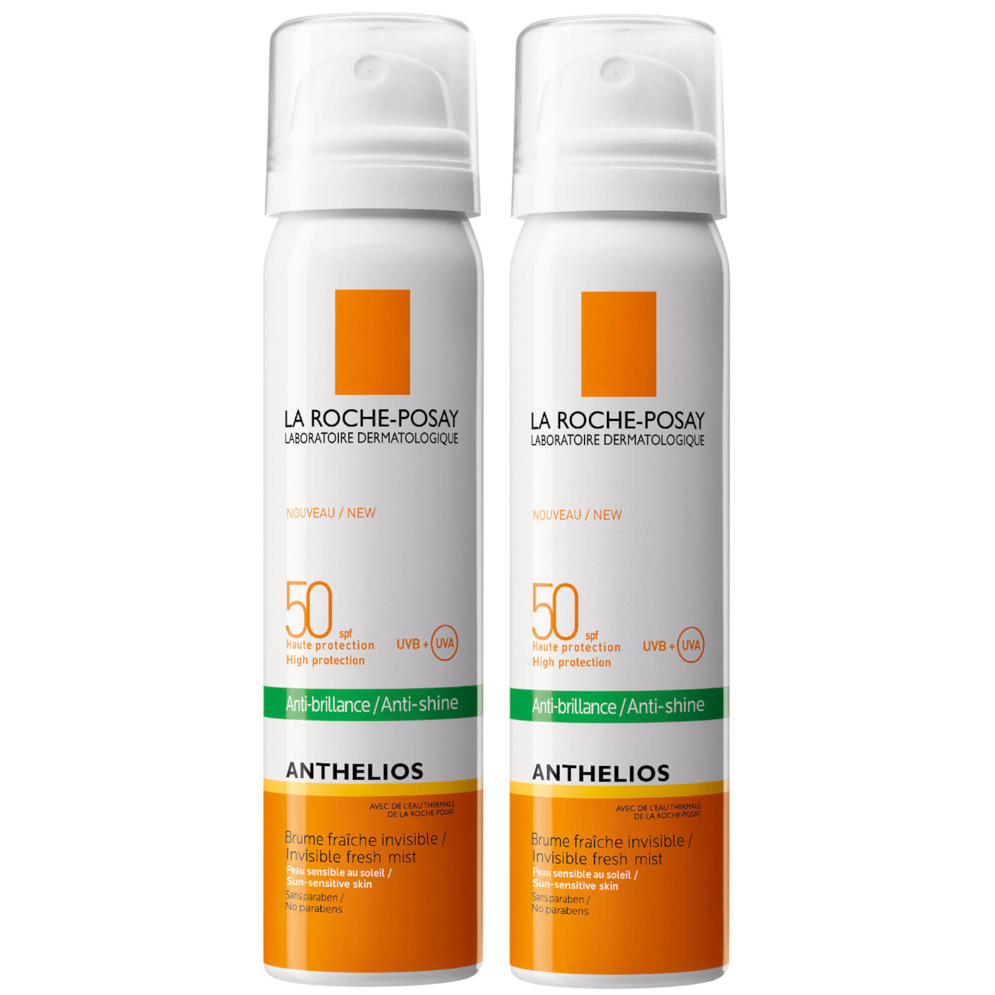 cult La Roche-Posay Anthelios Anti-Shine Sun Protection Invisible SPF50+ Face Mist 75ml Duo