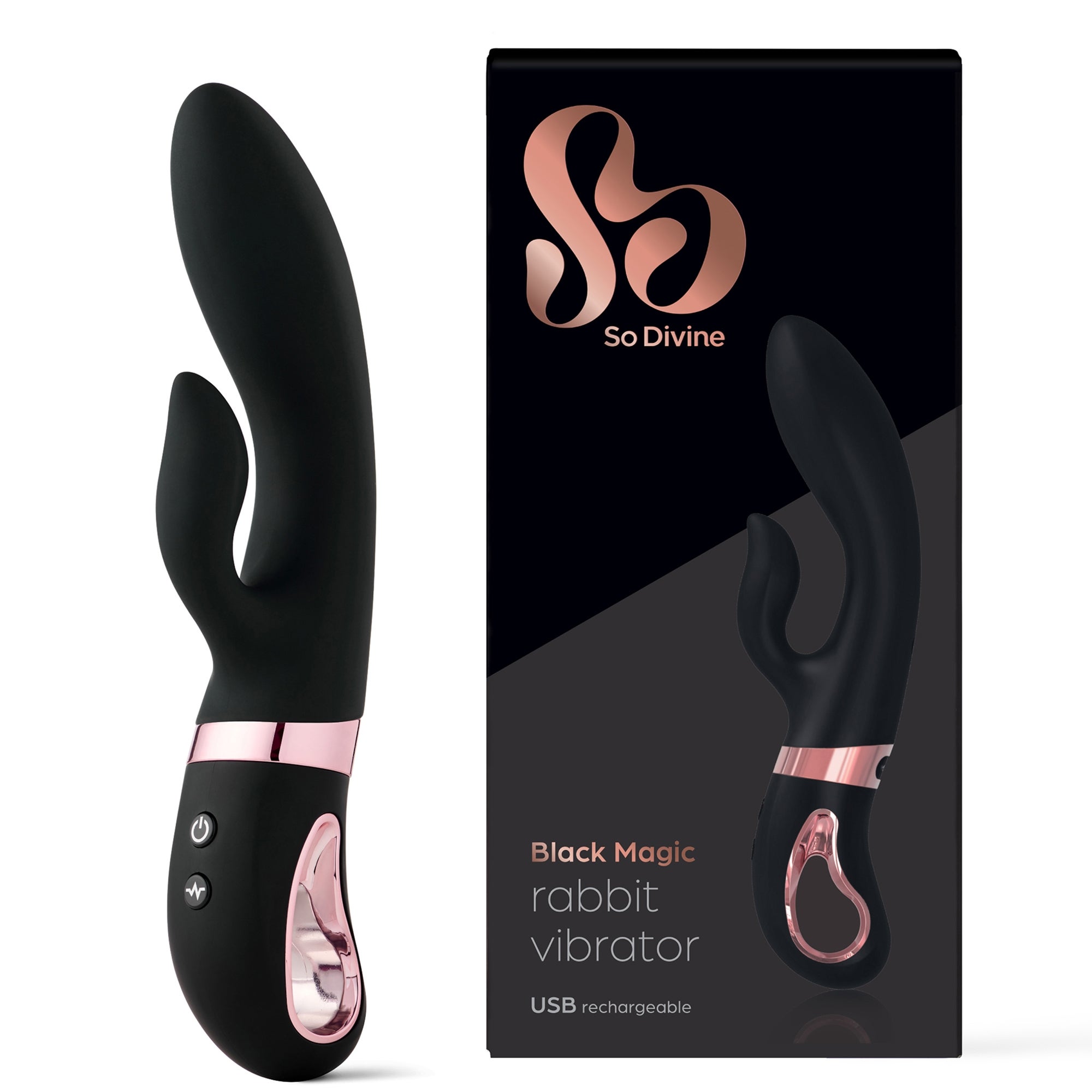 So Divine Black Magic Rabbit Vibrator | LOOKFANTASTIC