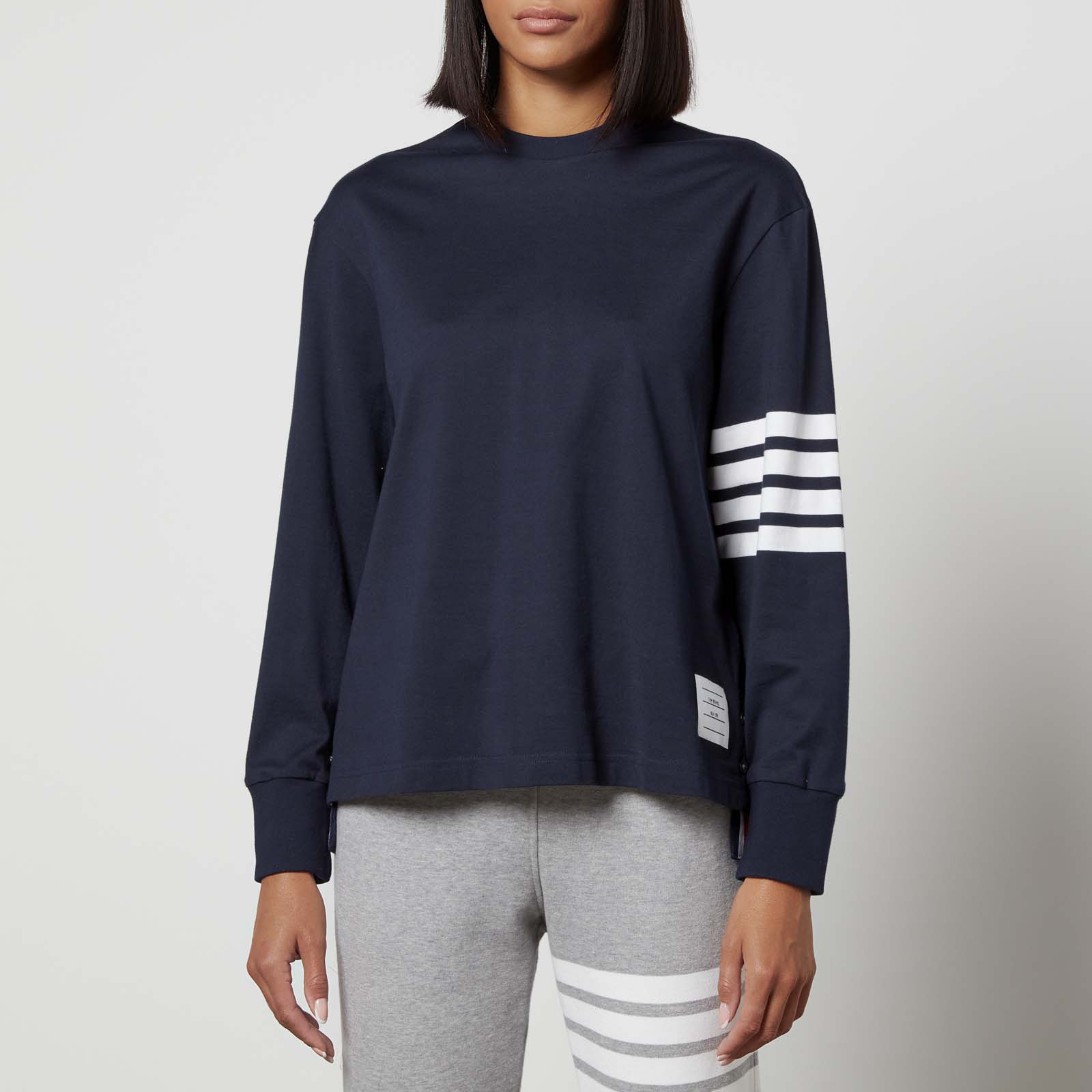 Thom Browne Women's Long Sleeve Oversized T-Shirt - Navy