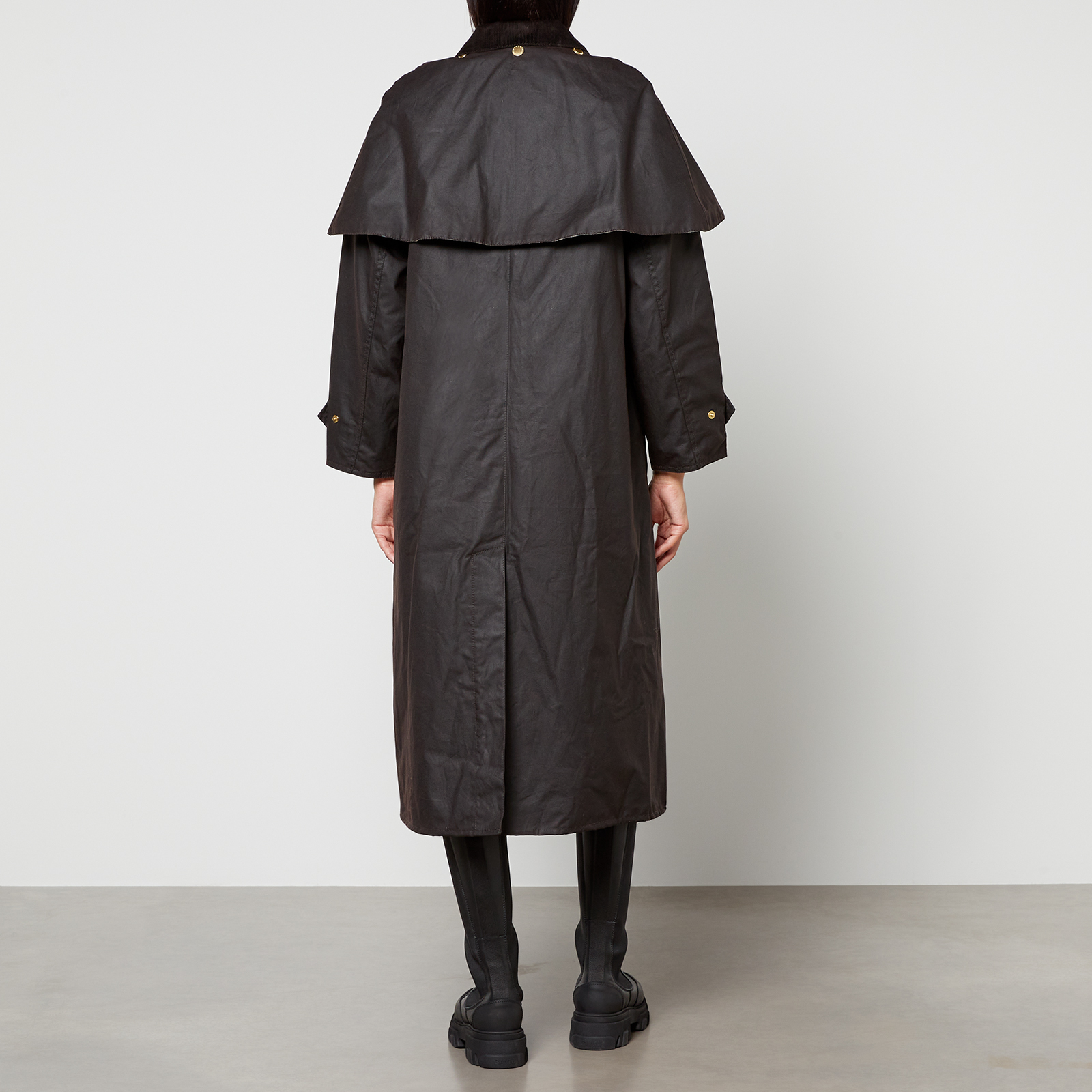 Barbour by Alexachung ロングコート UK10 Barbour by ALEXACHUNG Elizabeth Waxed-Cotton Coat - UK 6