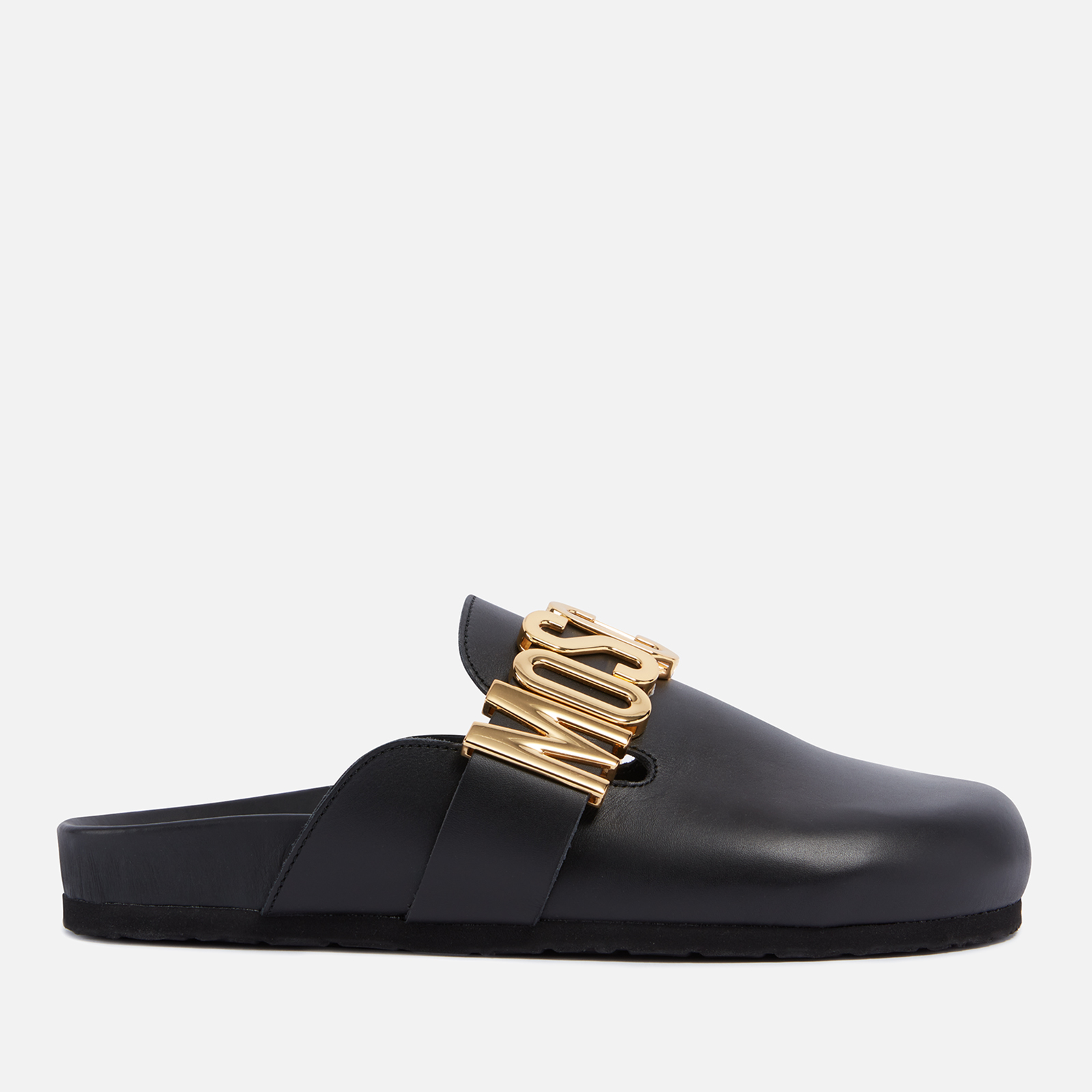 Moschino Logo Detail Vegan Leather Clogs - UK 3 | Coggles