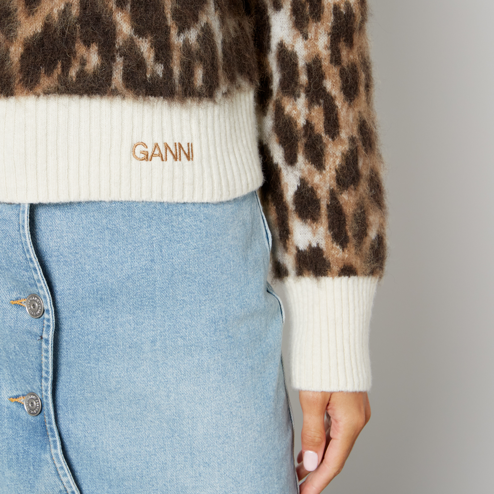 【関税込み】Graphic Leopard Beanie - Ganni - Wool - Printed GANNI leopard-print beanie | REVERSIBLE