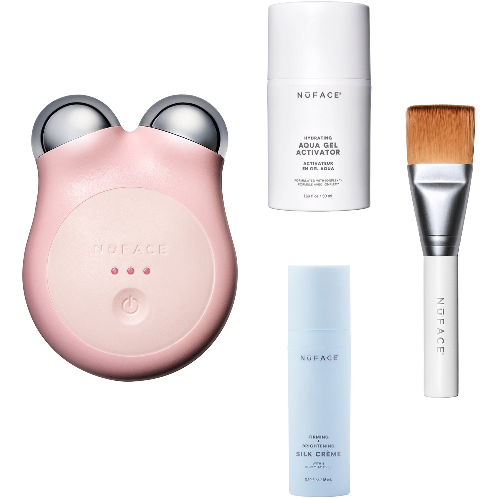 NUFACE MINI+ 美顔器 本体 ジェル クリーム セット NuFACE Mini+ Starter Kit - Sandy Rose | Cult Beauty