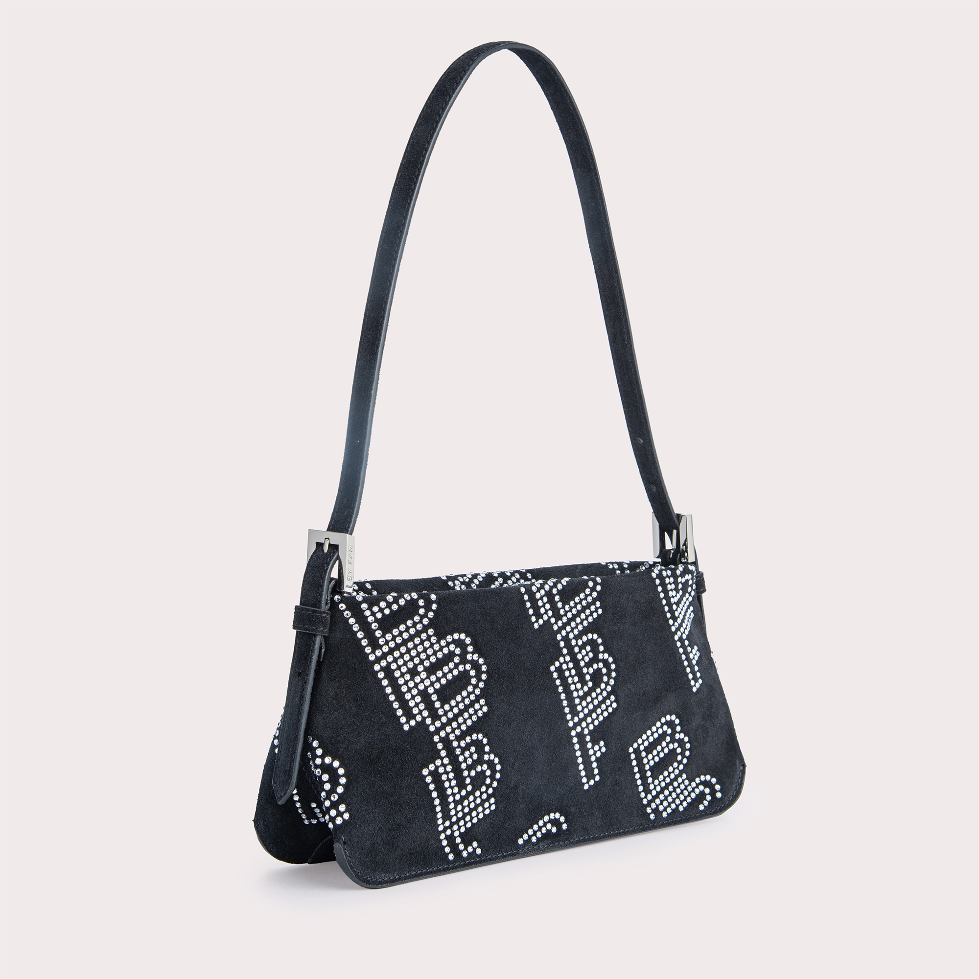 トートバッグ BY FAR Embellished Suede Dulce Shoulder Bag BY FAR Embellished Suede Dulce Shoulder Bag in Black | Lyst