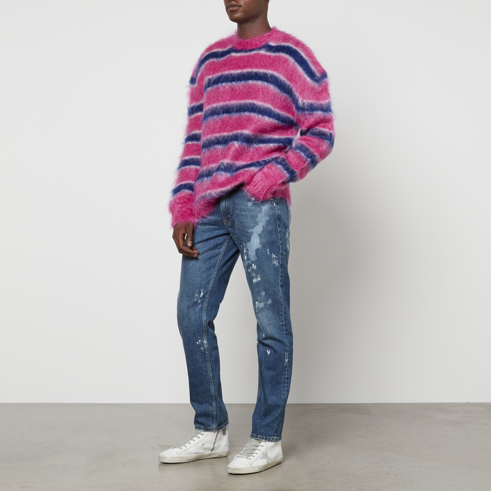 Marni Striped Brushed Intarsia Mohair-Blend Jumper - IT 46/S Marni Striped Brushed Intarsia Mohair-Blend Jumper - IT 46/S