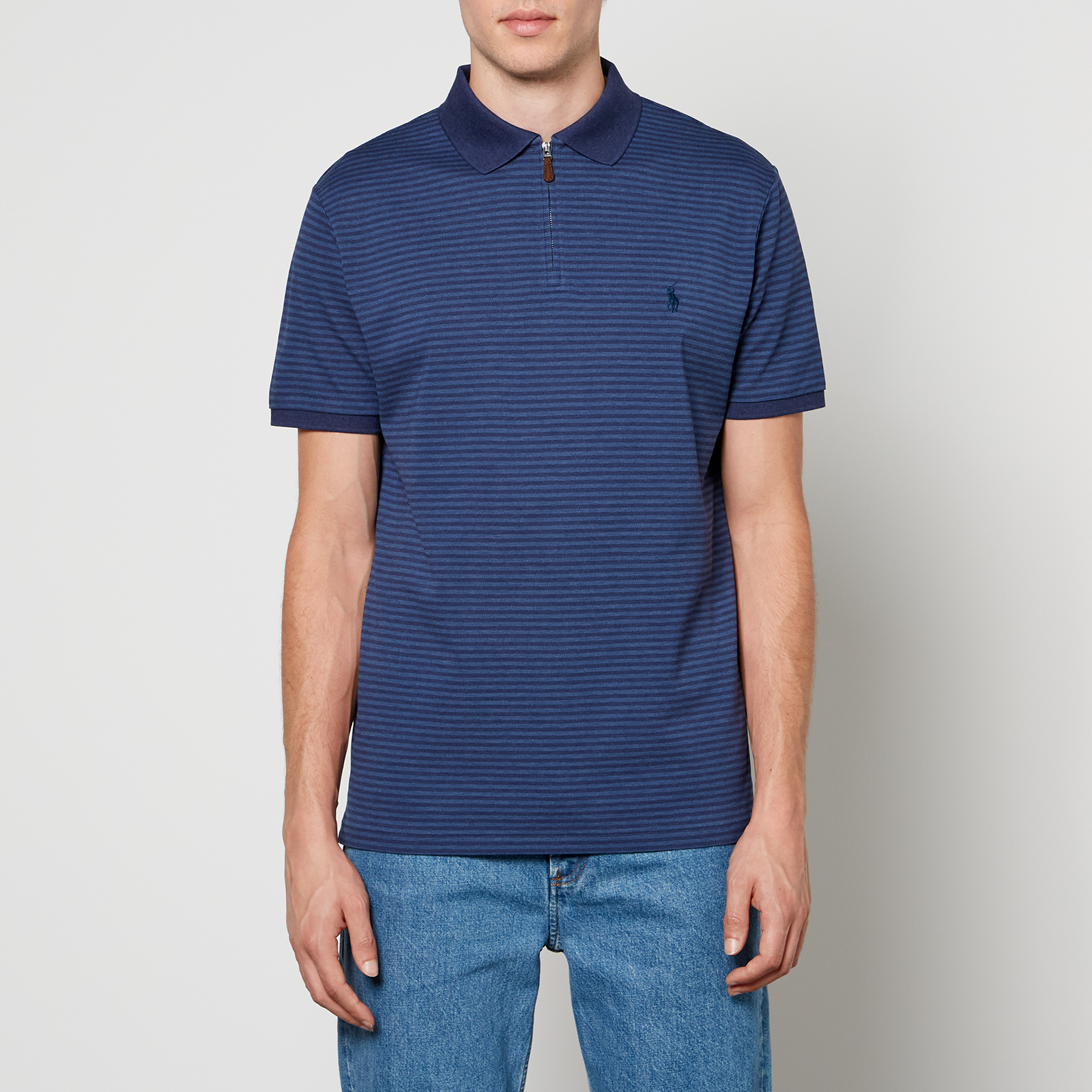 Polo Ralph Lauren Striped Stretch-Cotton Piqué Polo Shirt | Coggles