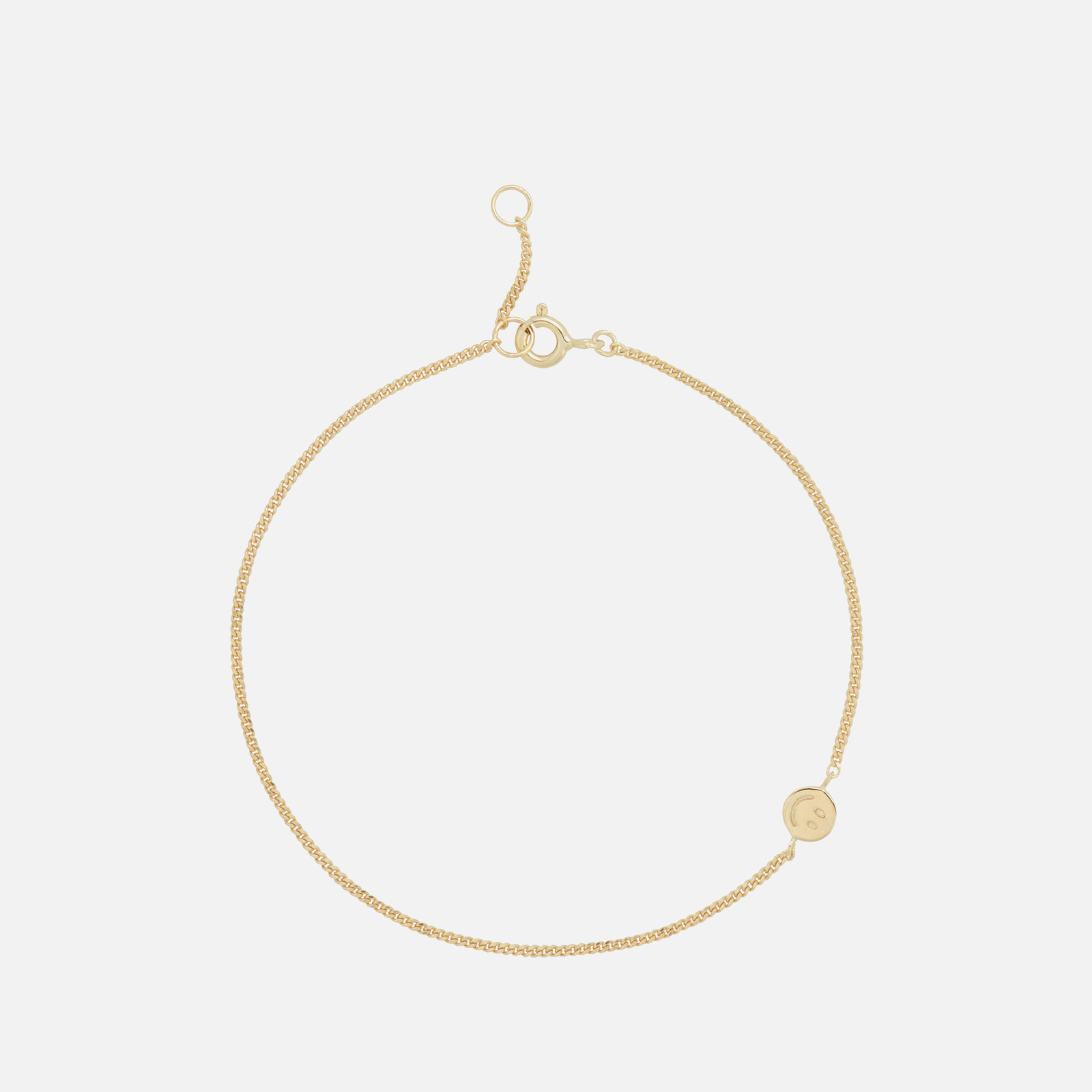 Anna + Nina Smiley Gold Plated Sterling Silver Bracelet | Coggles