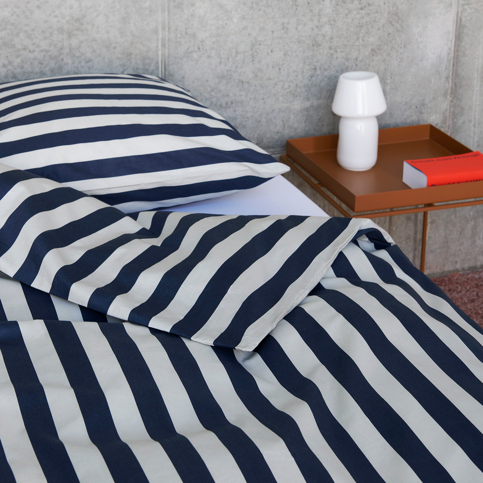 HAY Été Duvet Cover - Midnight Blue & Grey | Coggles