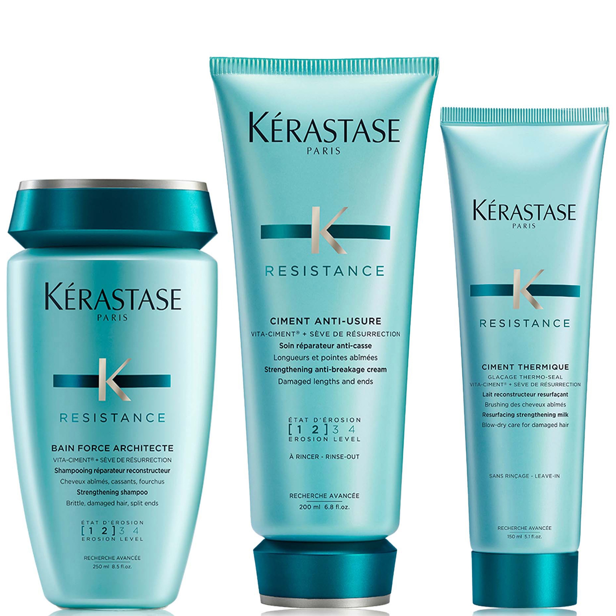 Kérastase Resistance Strengthening Shampoo, Conditioner & Leave-In