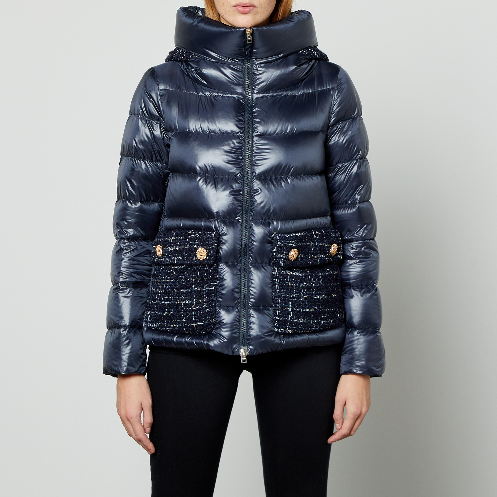 Herno Bouclé and Nylon Puffer Jacket | Coggles