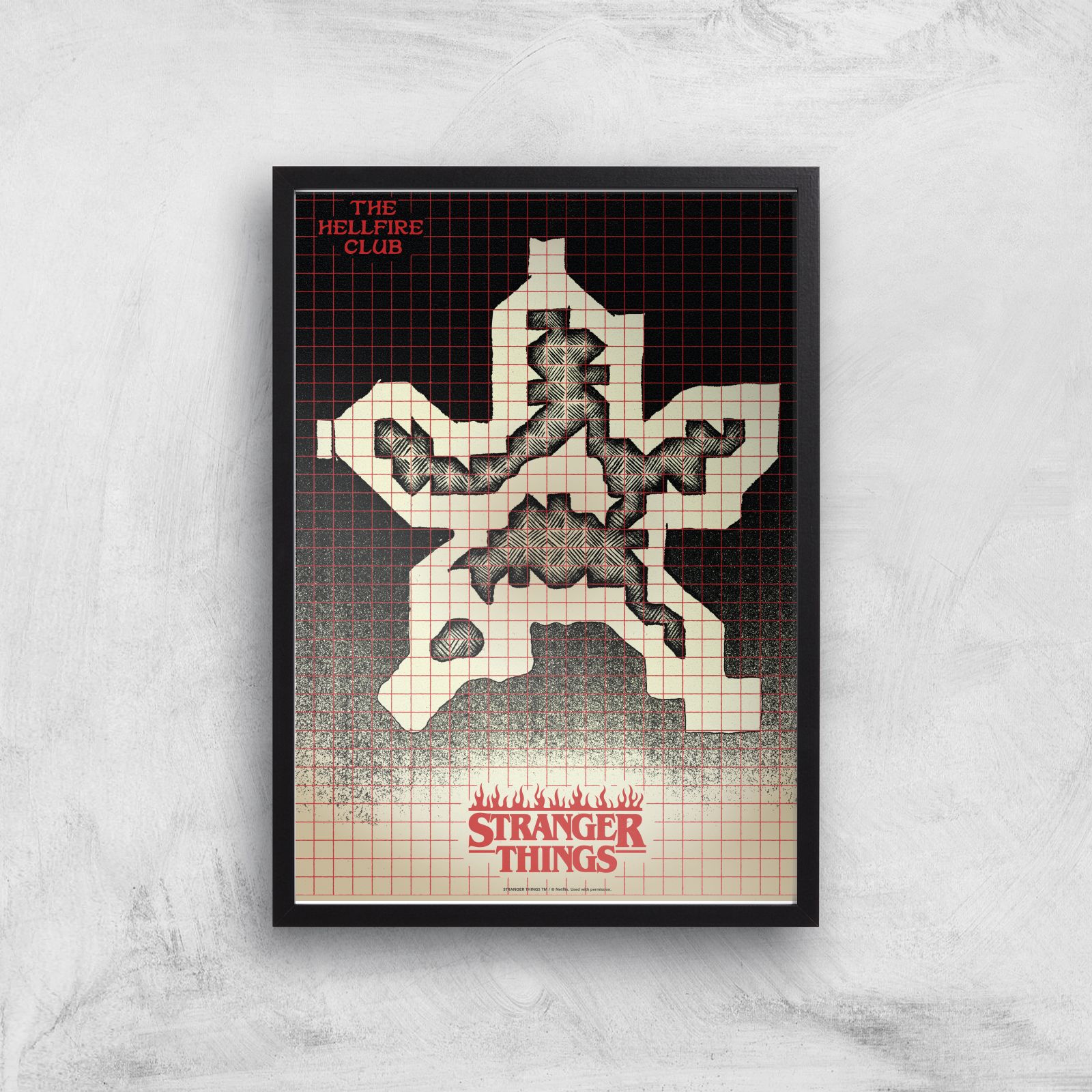Stranger Things Map Giclee Art Print - A4 - Print Only