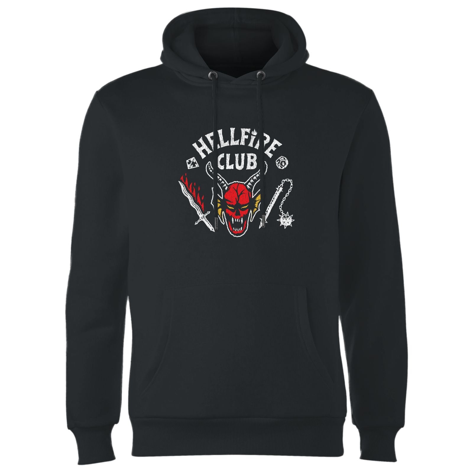 Stranger Things Hellfire Club Vintage Hoodie - Black - S