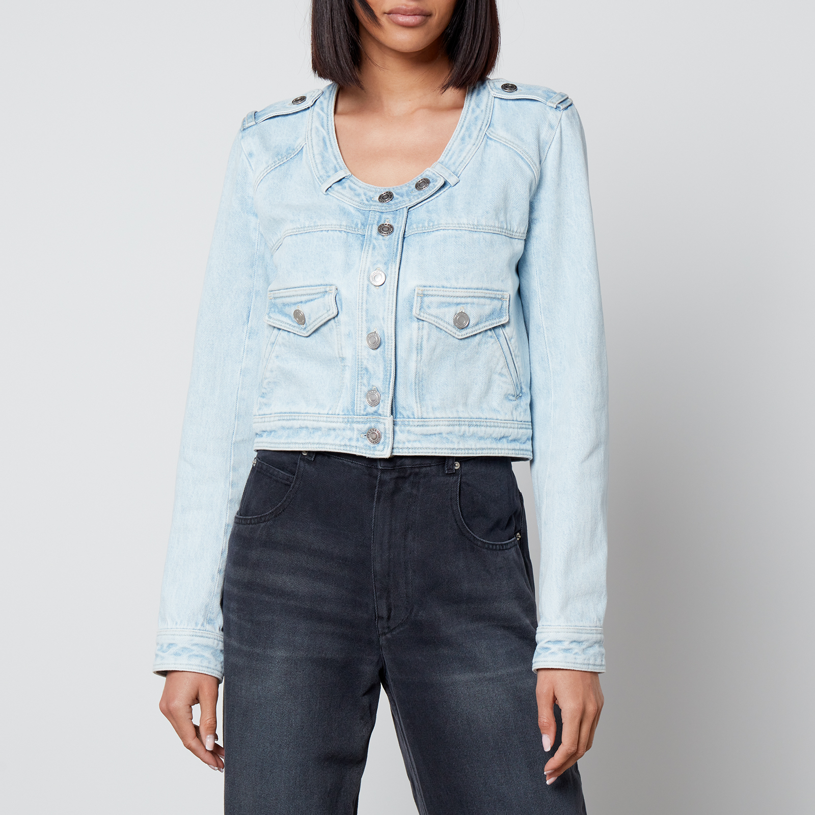 ISABEL MARANT｜DENIM JACKETS (VALETTE (VE0185FA B1H06I 0 ISABEL MARANT Valette Denim Jacket in Blue | endource