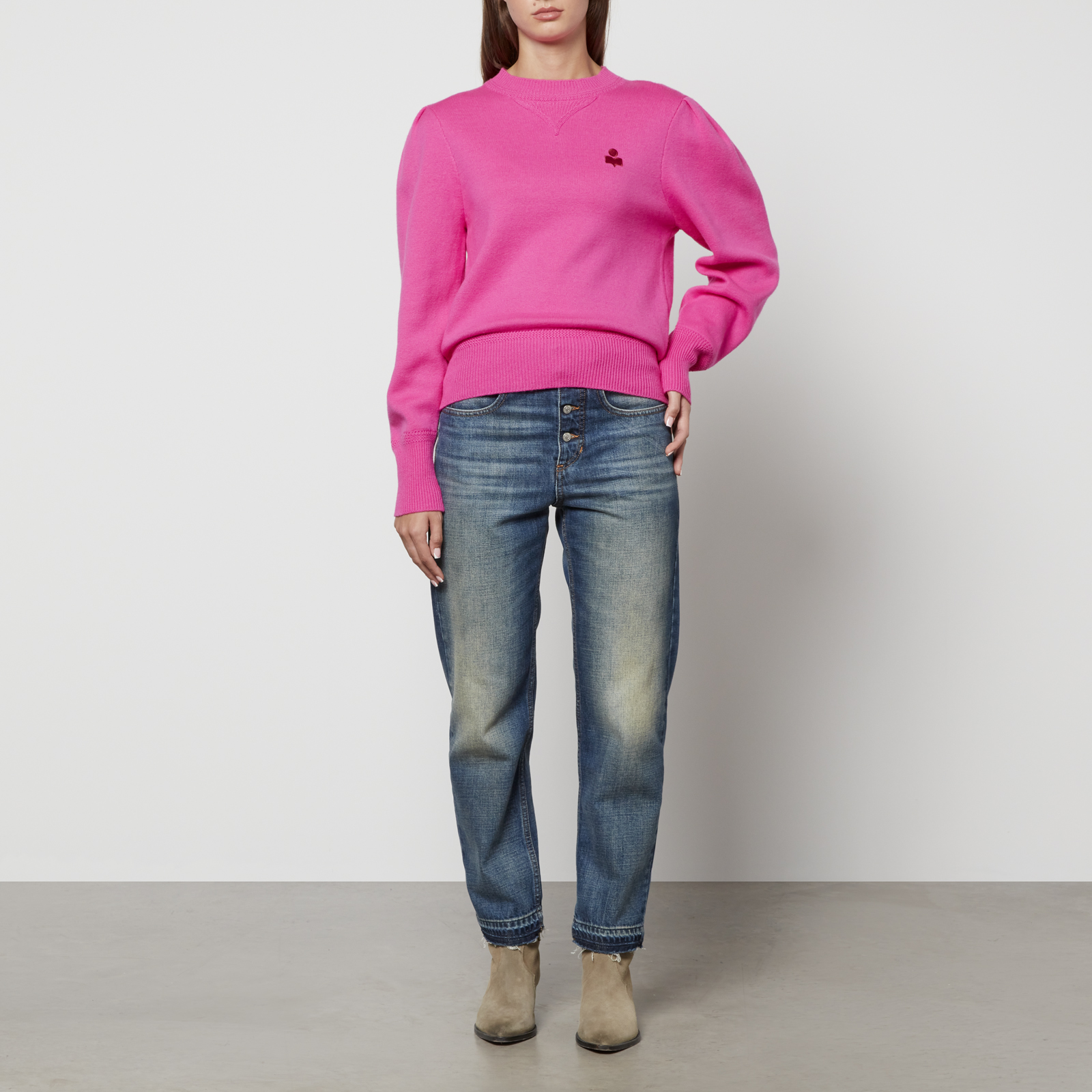 Isabel Marant Etoile Kelaya Logo Knit Jumper FR 34 UK 6 Coggles