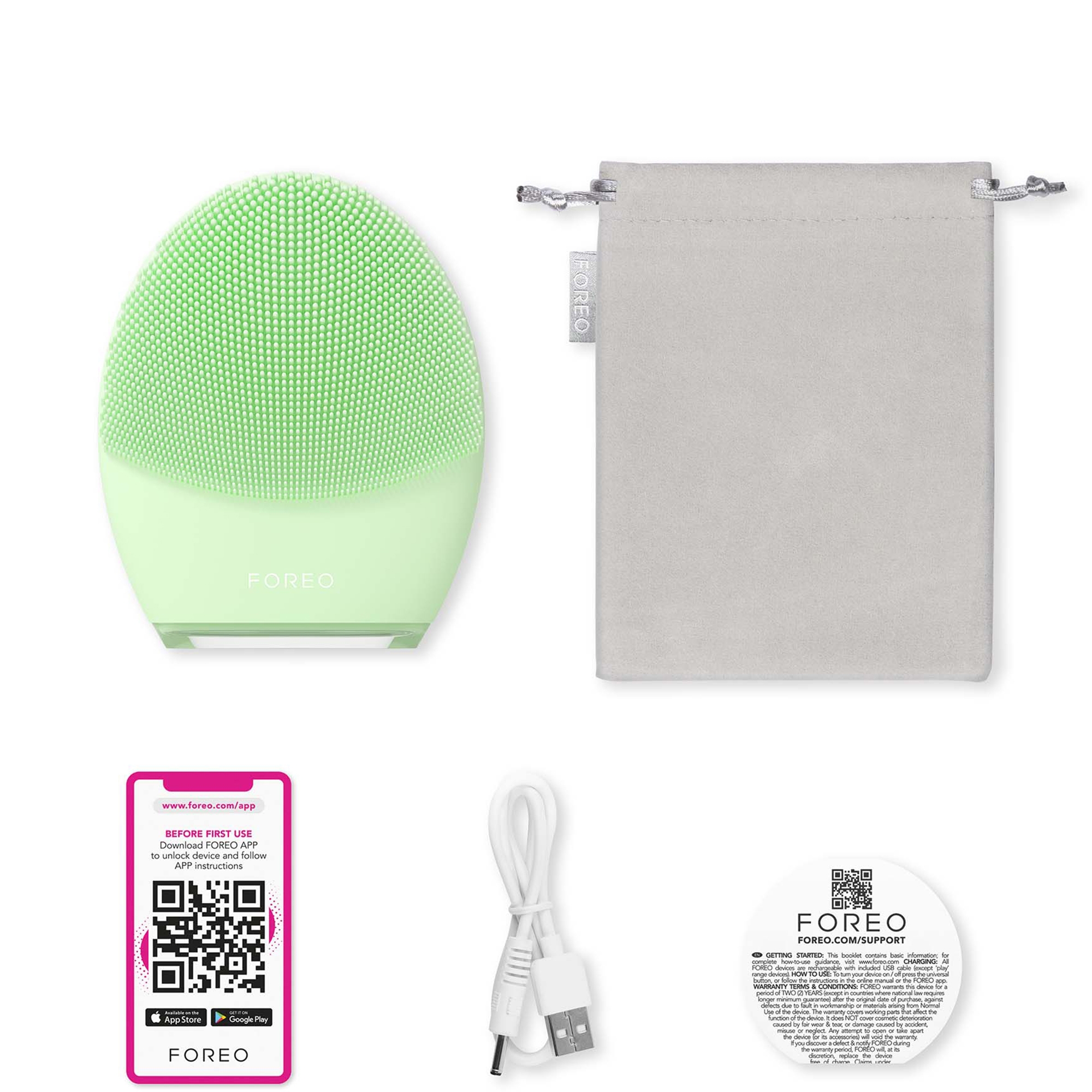 Foreo Luna 4 Mint 2-In-1 Smart Facial outlet Cleansing & Firming Device