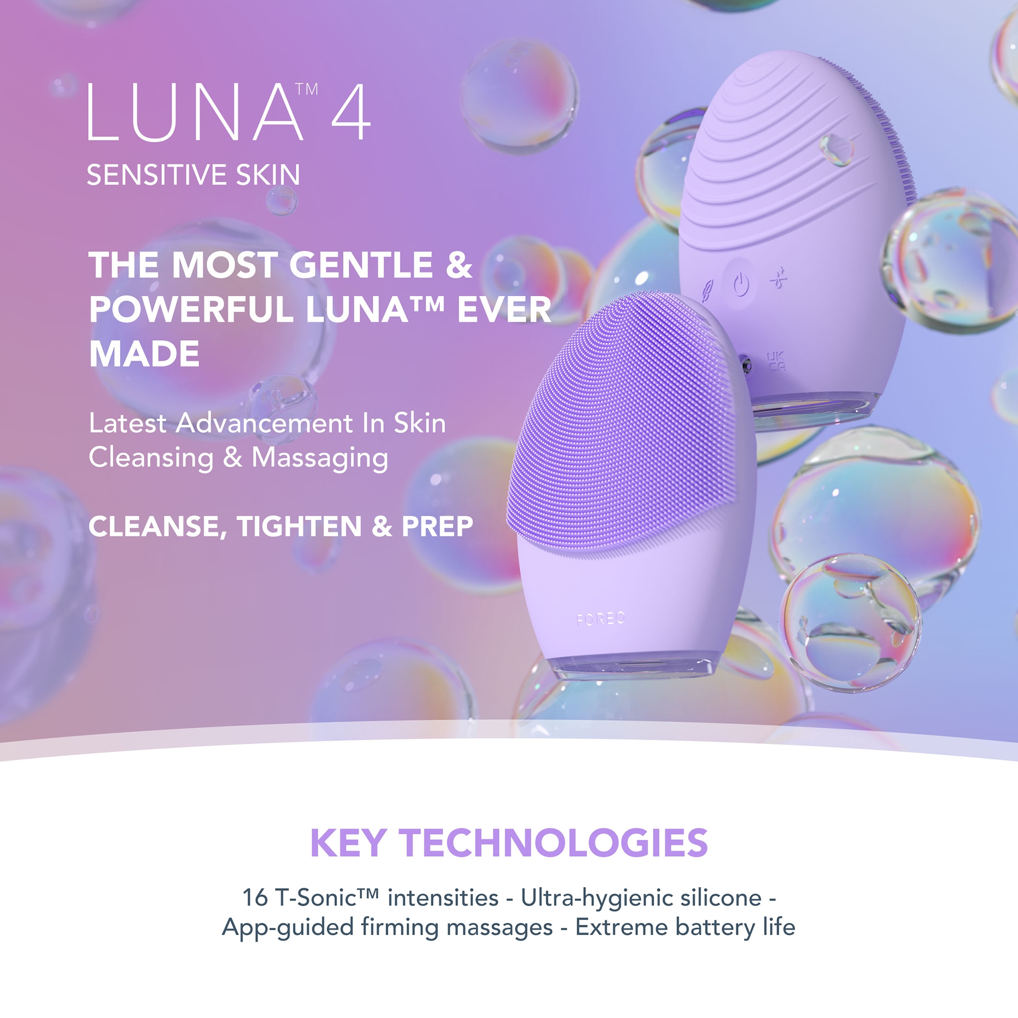 FOREO LUNA 3 for Combination Skin on sale Smart Facial Cleansing & Firming massage Brush