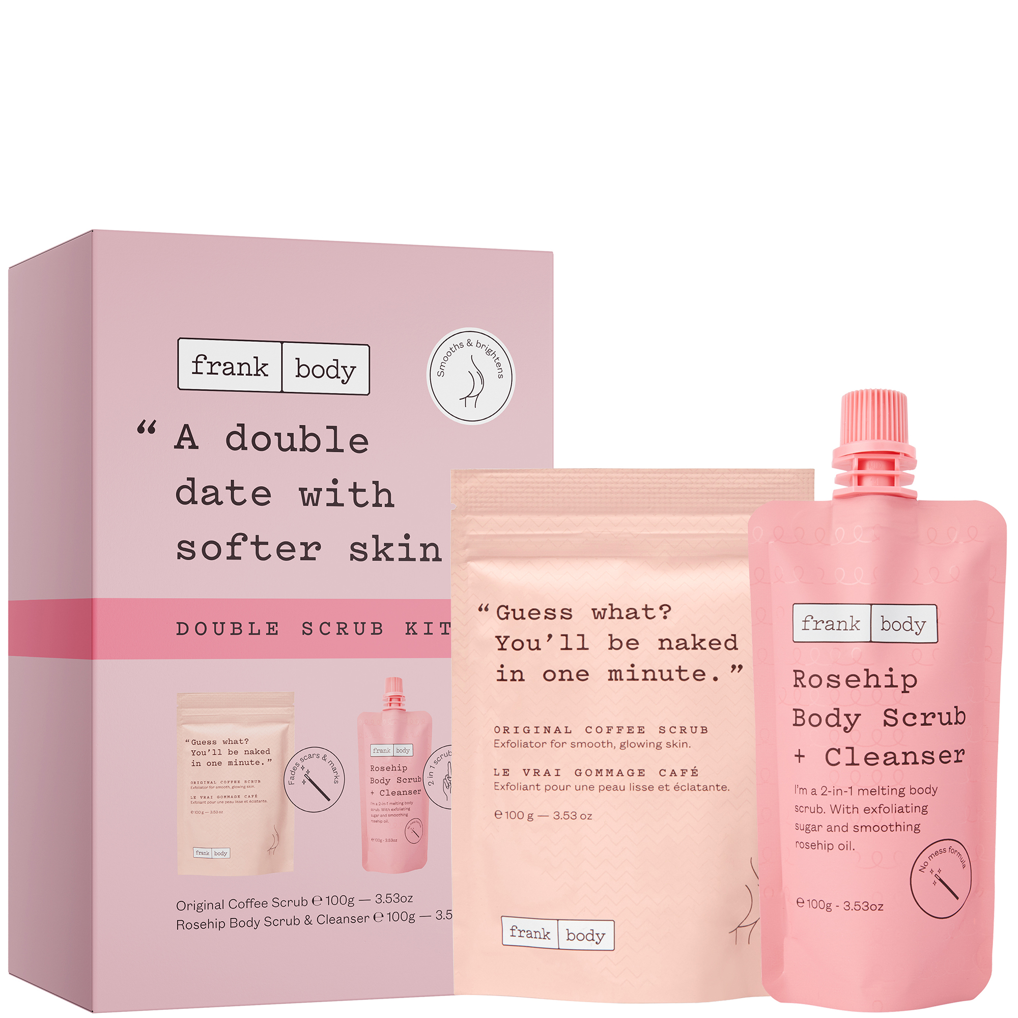 cult Frank Body Double Scrub Kit