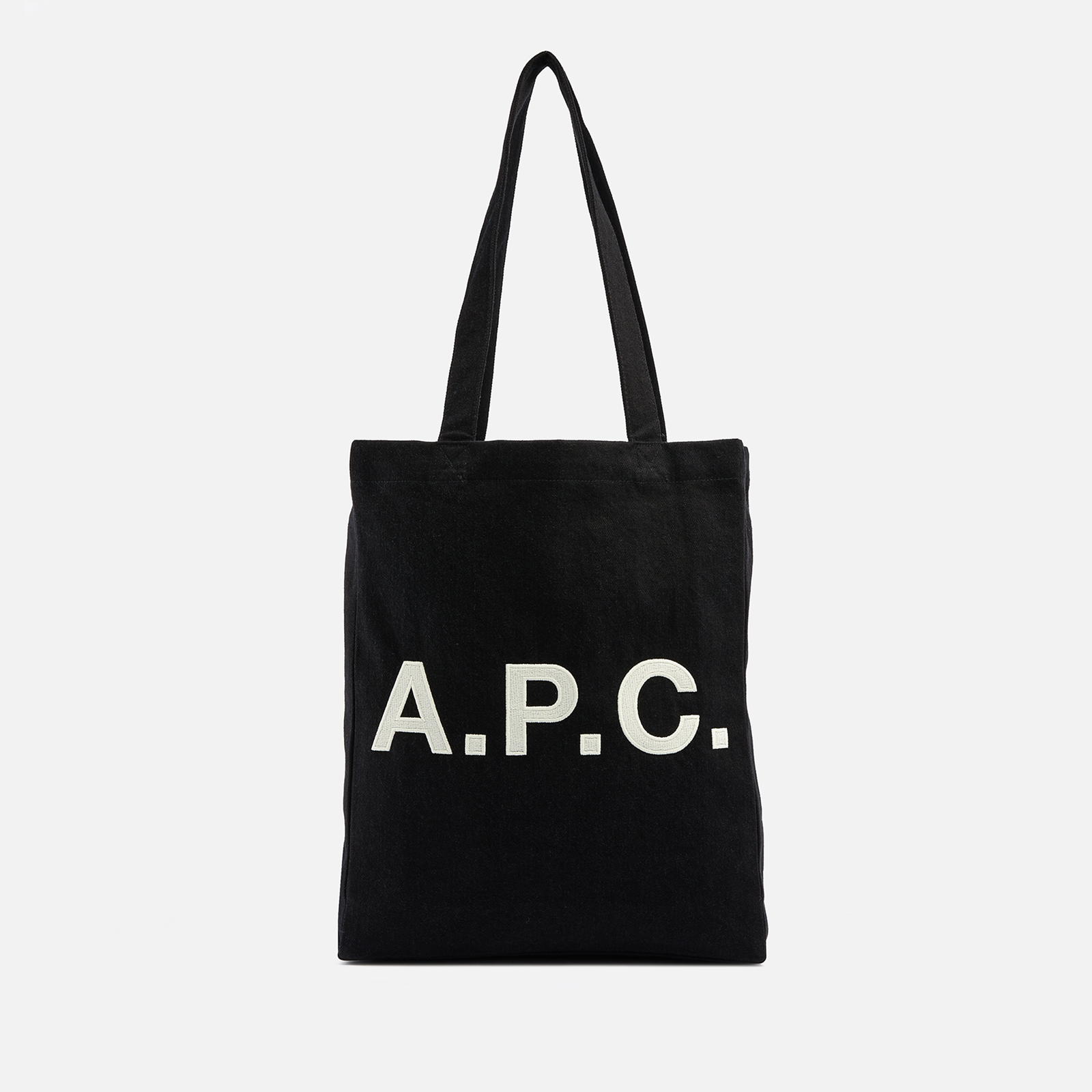 A.P.C. Lou Logo-Embroidered Denim Tote Bag | Coggles