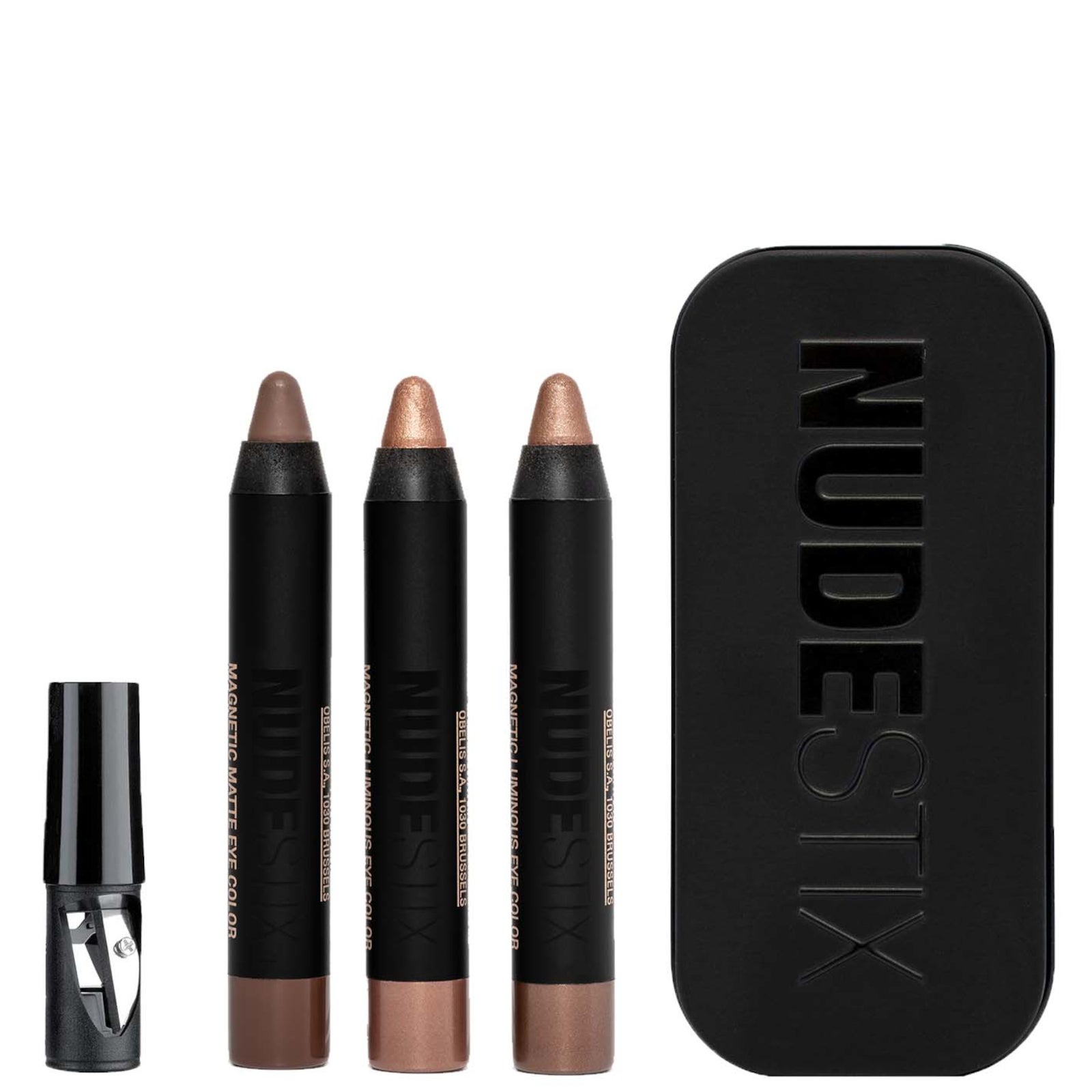 Nudestix Bright Nude Eyes - 3PCS Mini Pencils Kit (Worth £62)