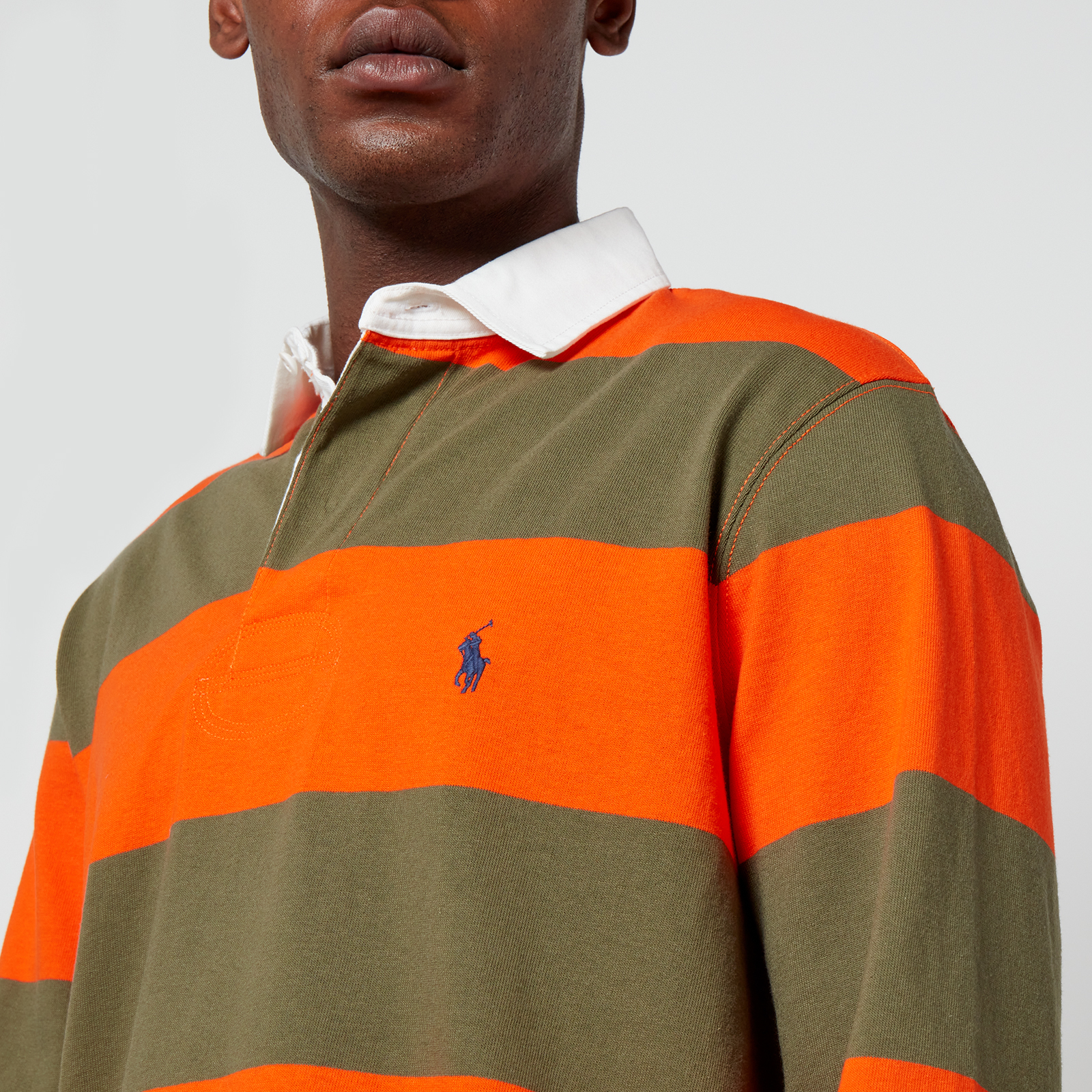 PolobyRalphLauren RugbyShirt 刺繍ロゴ 90s XL Polo Ralph Lauren Logo-Embroidered Cotton Shirt - S | Coggles