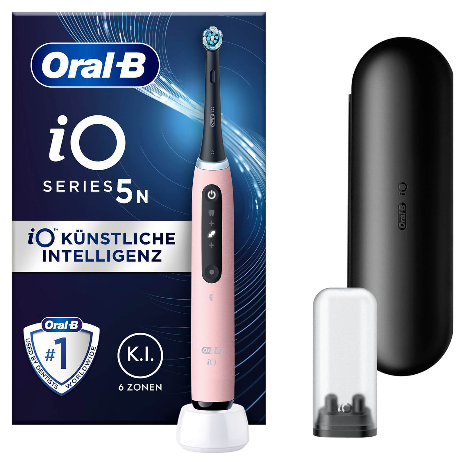 Oral-B iOシリーズ5 本体 Blush Pink Oral-B iO Series 5 Elektrische Zahnbürste, Reiseetui, Blush Pink